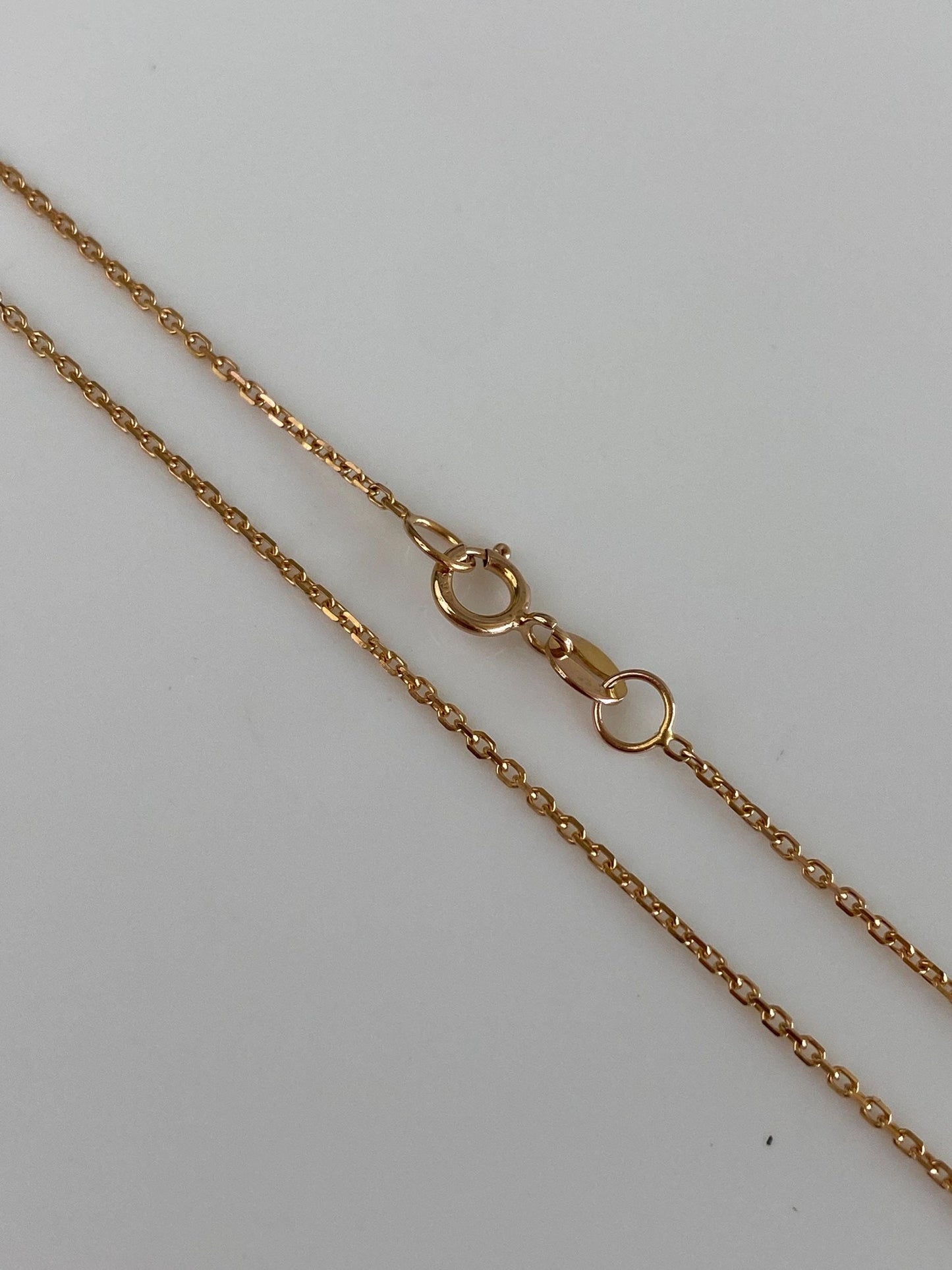 Vintage Solid 14k Rose Gold Tight Biker Link Chain Necklace - 20 inches