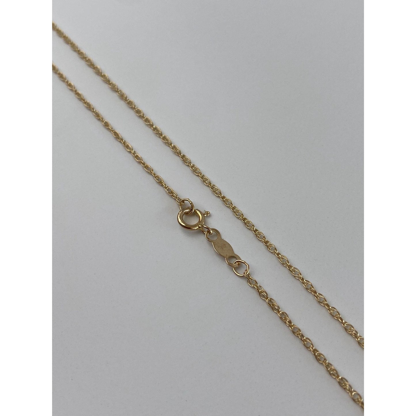 Vintage Solid 14k Yellow Gold Dainty Chain Necklace - 18.75 inches