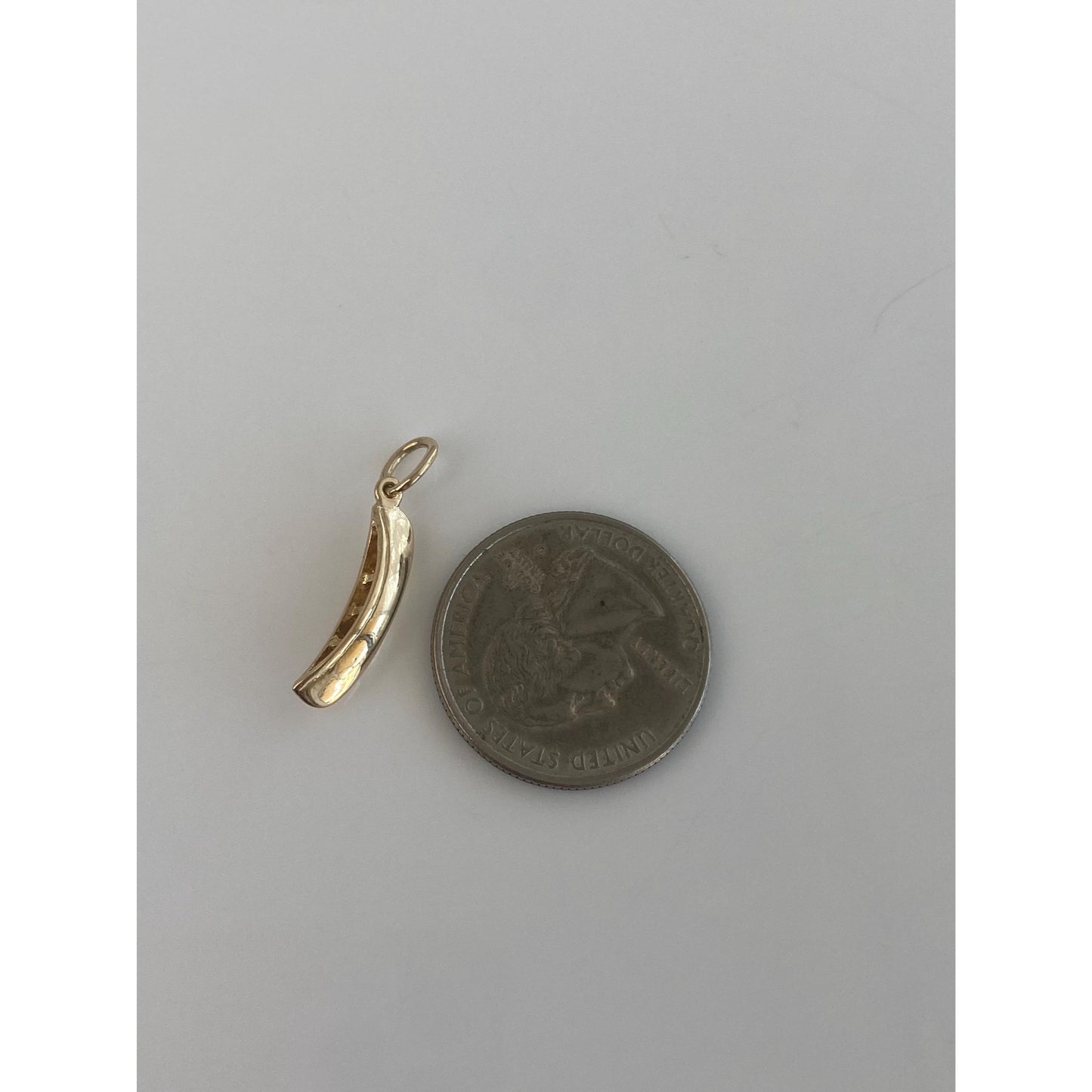 Vintage Solid 14k Yellow Gold Canoe Charm