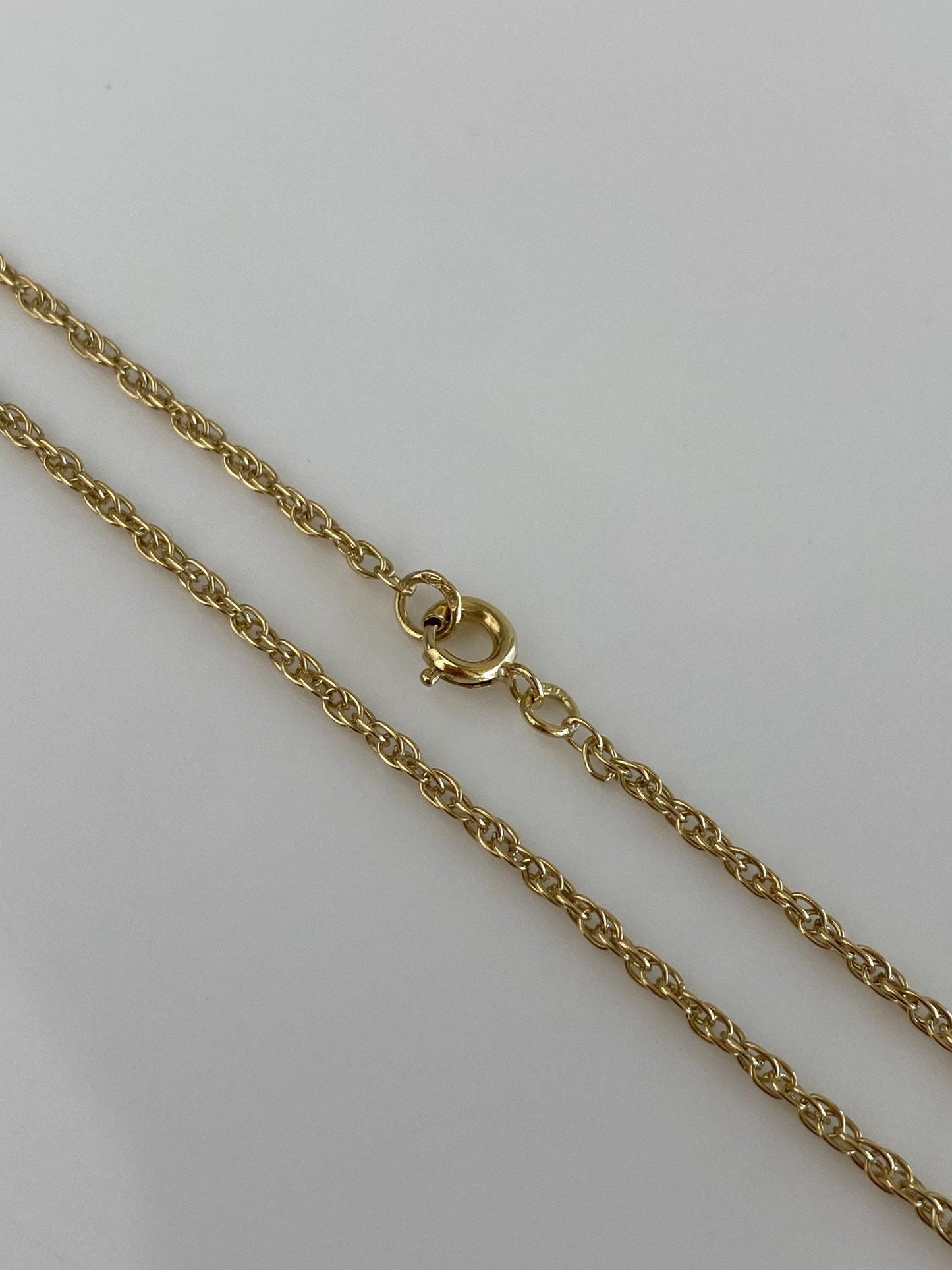 Vintage Solid 14k Yellow Gold Long Chain Necklace - 32.25 inches