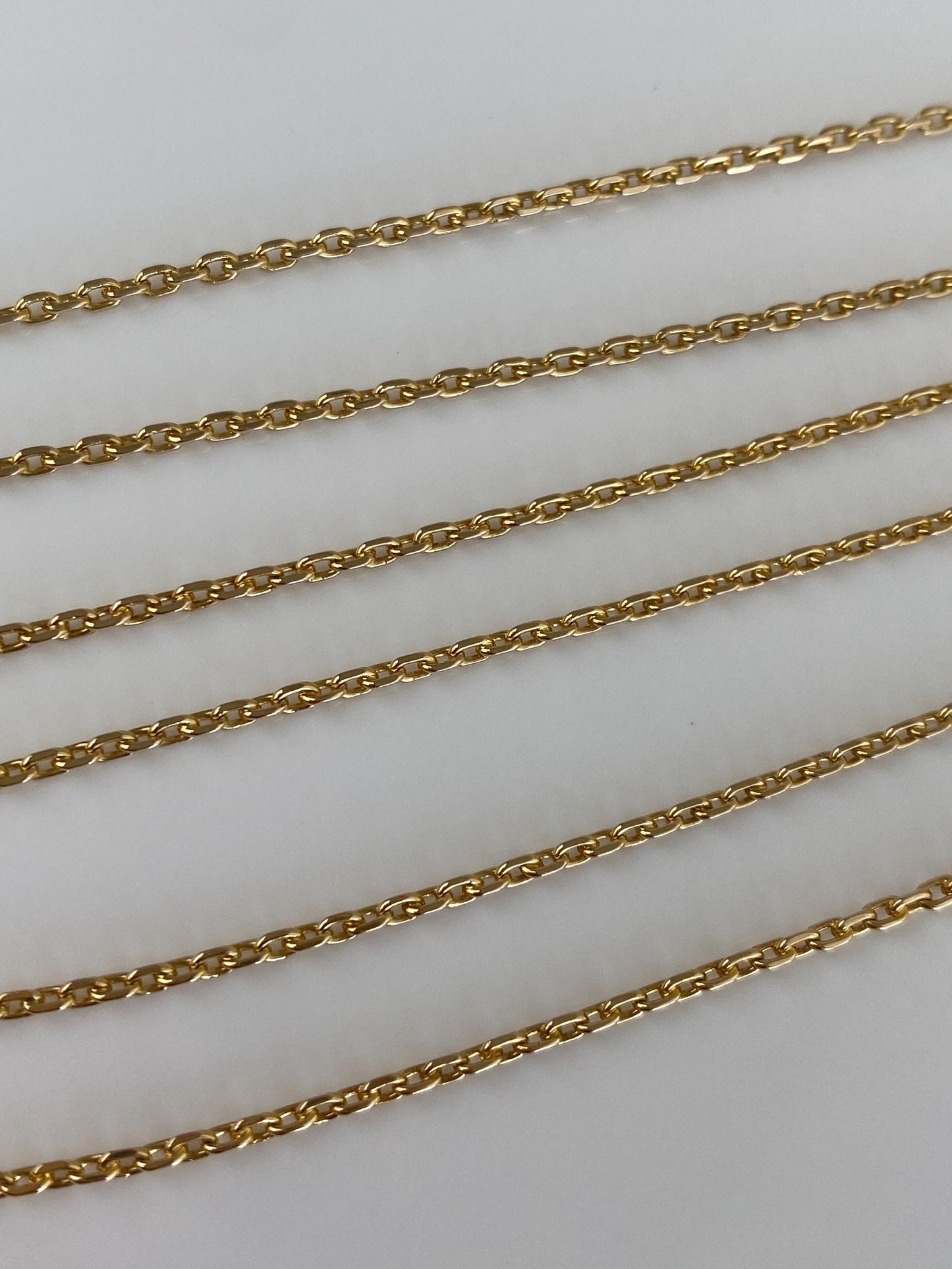 Vintage Solid 14k Yellow Gold Adjustable Slide Biker Link Chain Charm Holder Lariat Necklace - 30.75 inches