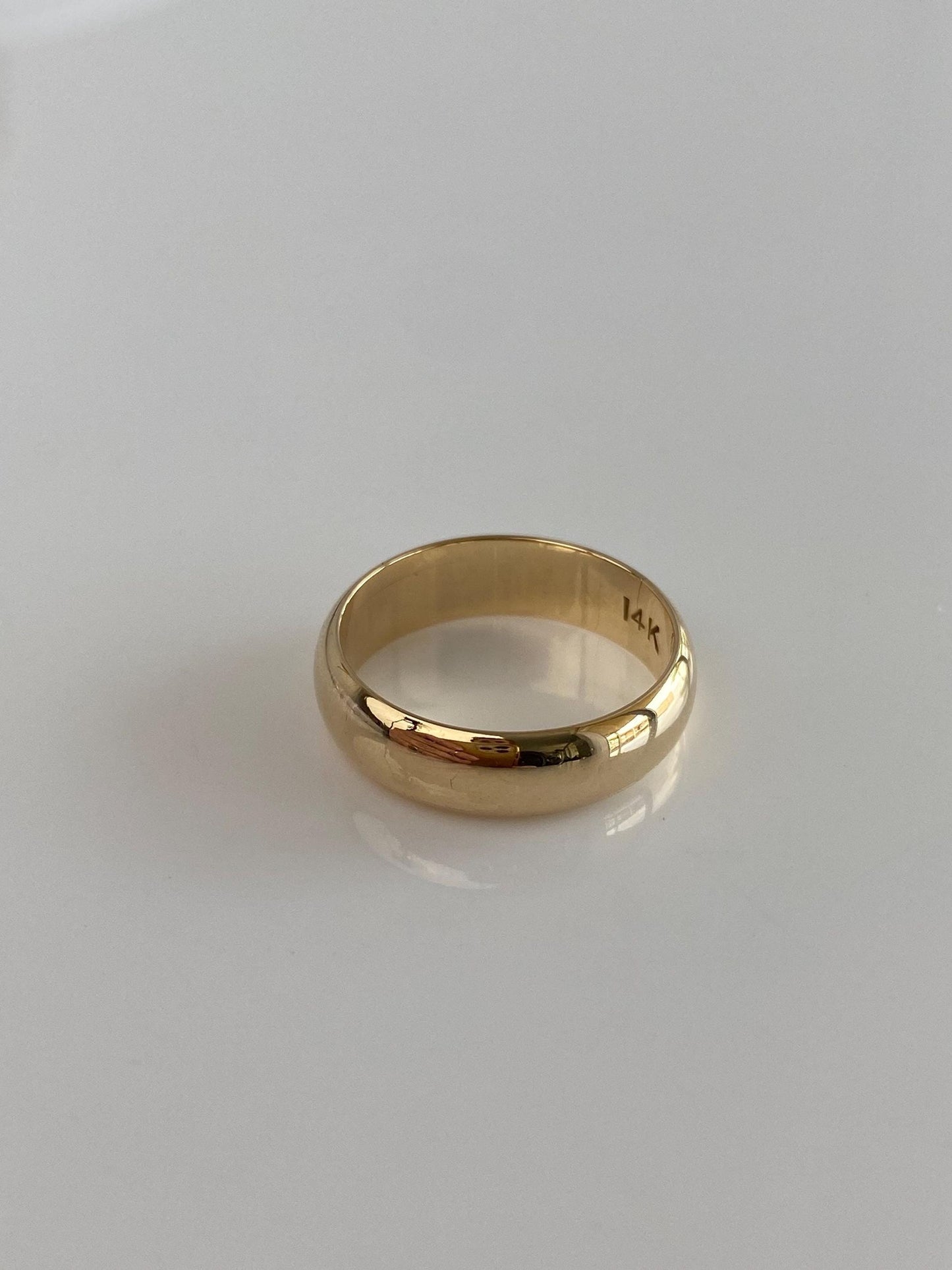 Vintage Solid 14k Yellow Gold Ring Band - Size 6.5