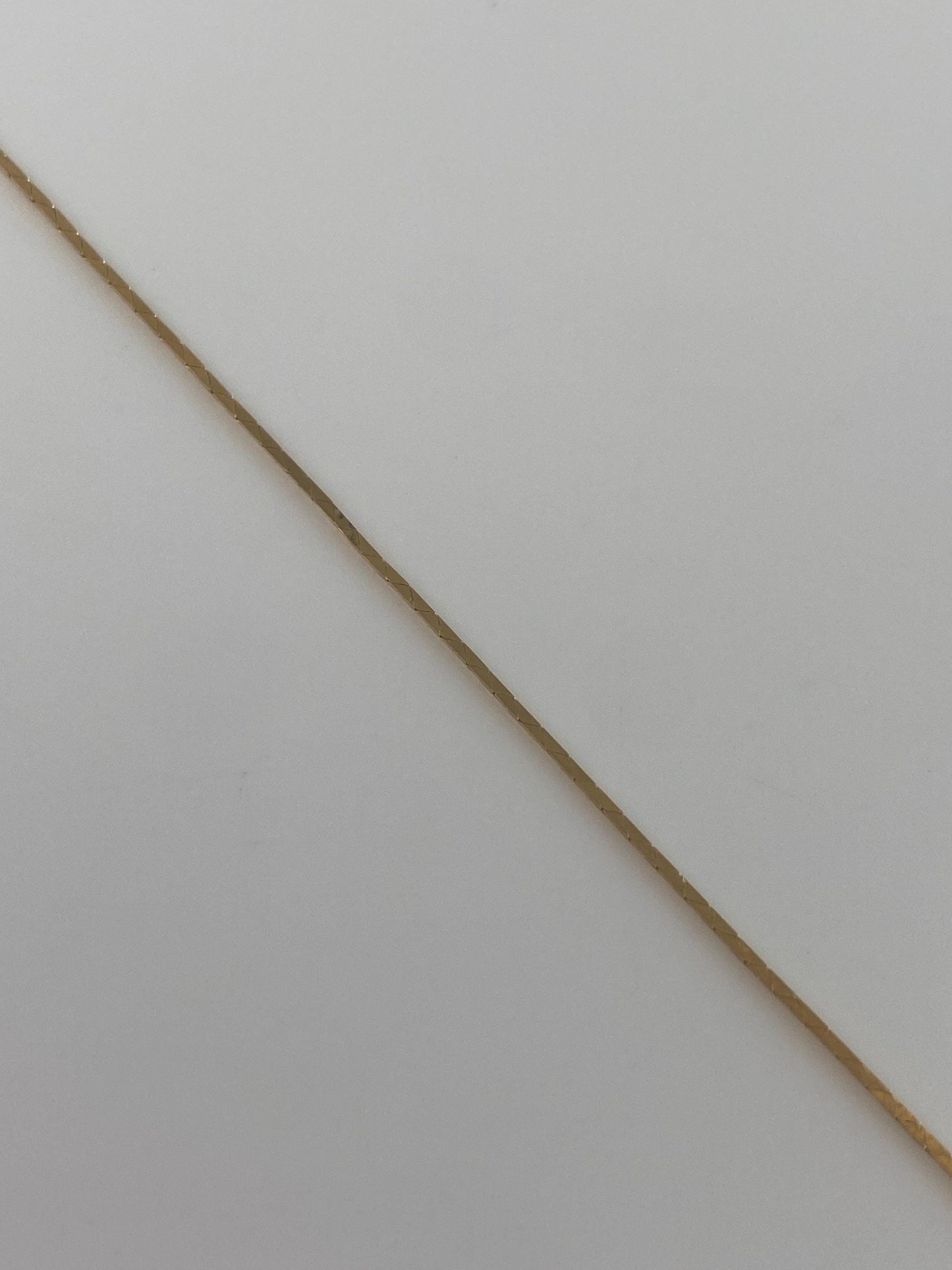 Vintage Solid 14k Yellow Gold Dainty Triangle Link Chain Bracelet - 7 inches