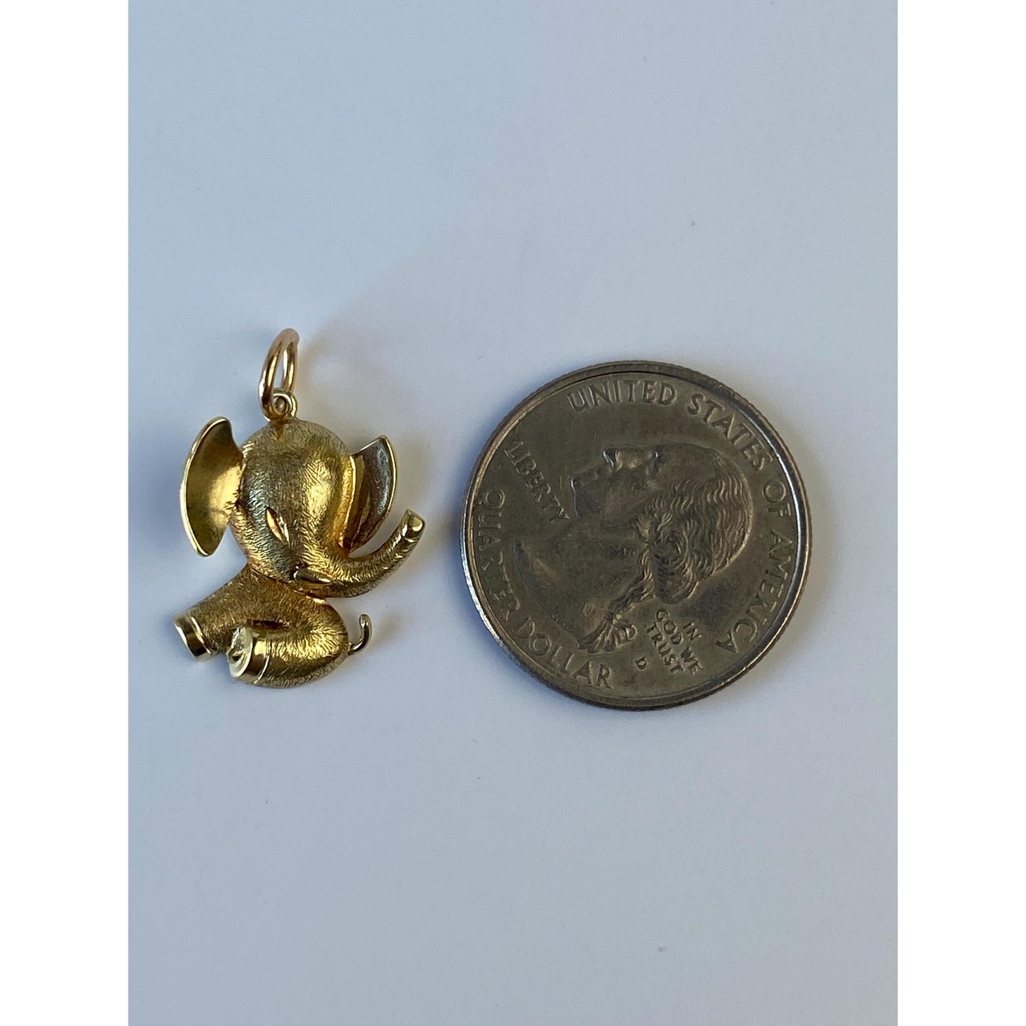 Vintage 14k Yellow Gold Elephant Charm