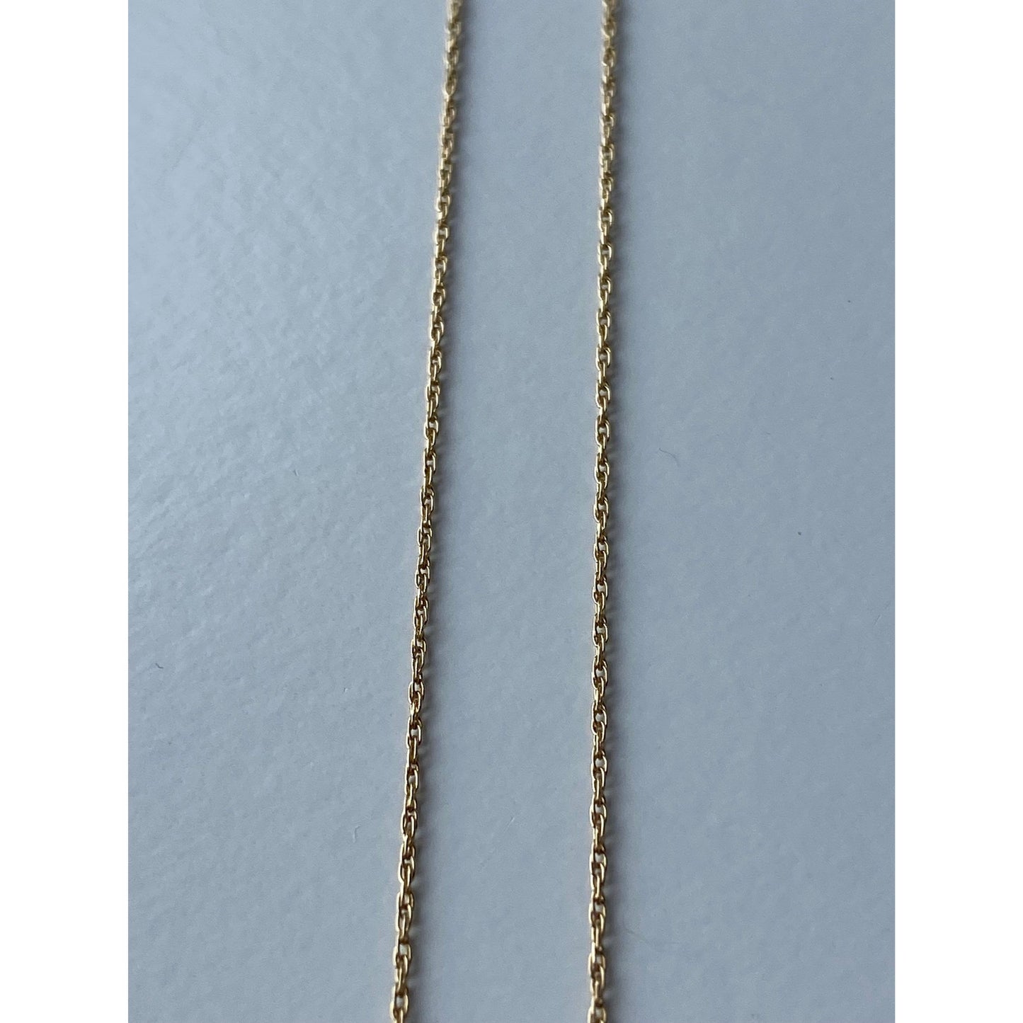 Vintage Solid 14k Yellow Gold Dainty Rope Chain Necklace - 18 inches
