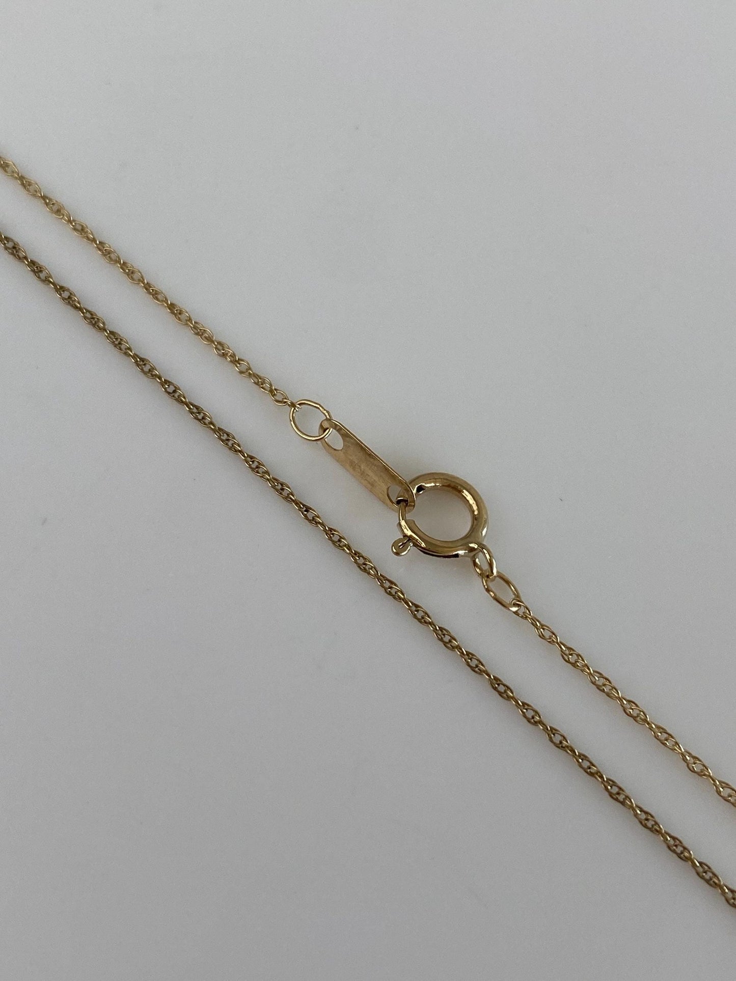 Vintage Solid 10k Yellow Gold Dainty Chain Necklace - 18 inches
