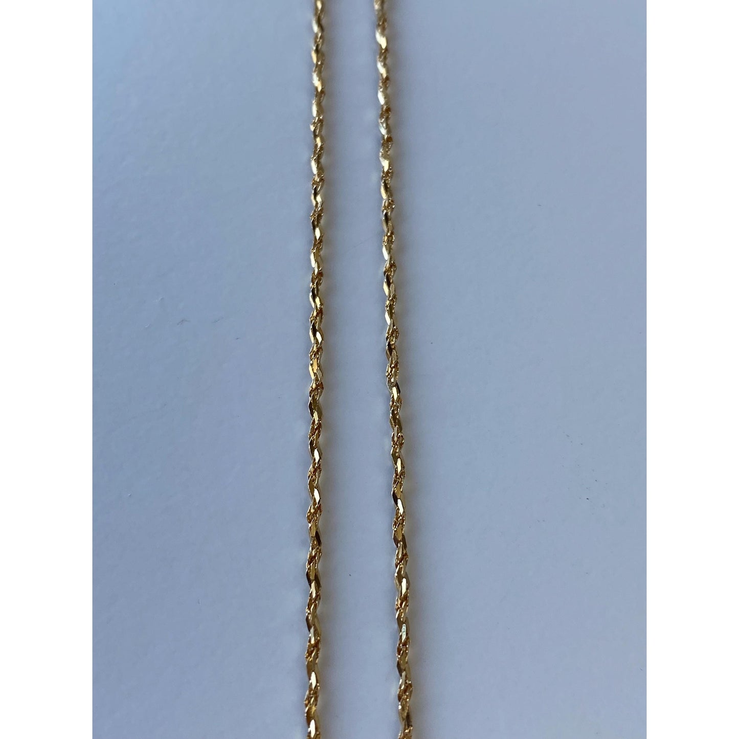 Vintage Solid 18k Yellow Gold Twist Chain Necklace - 31.75 inches