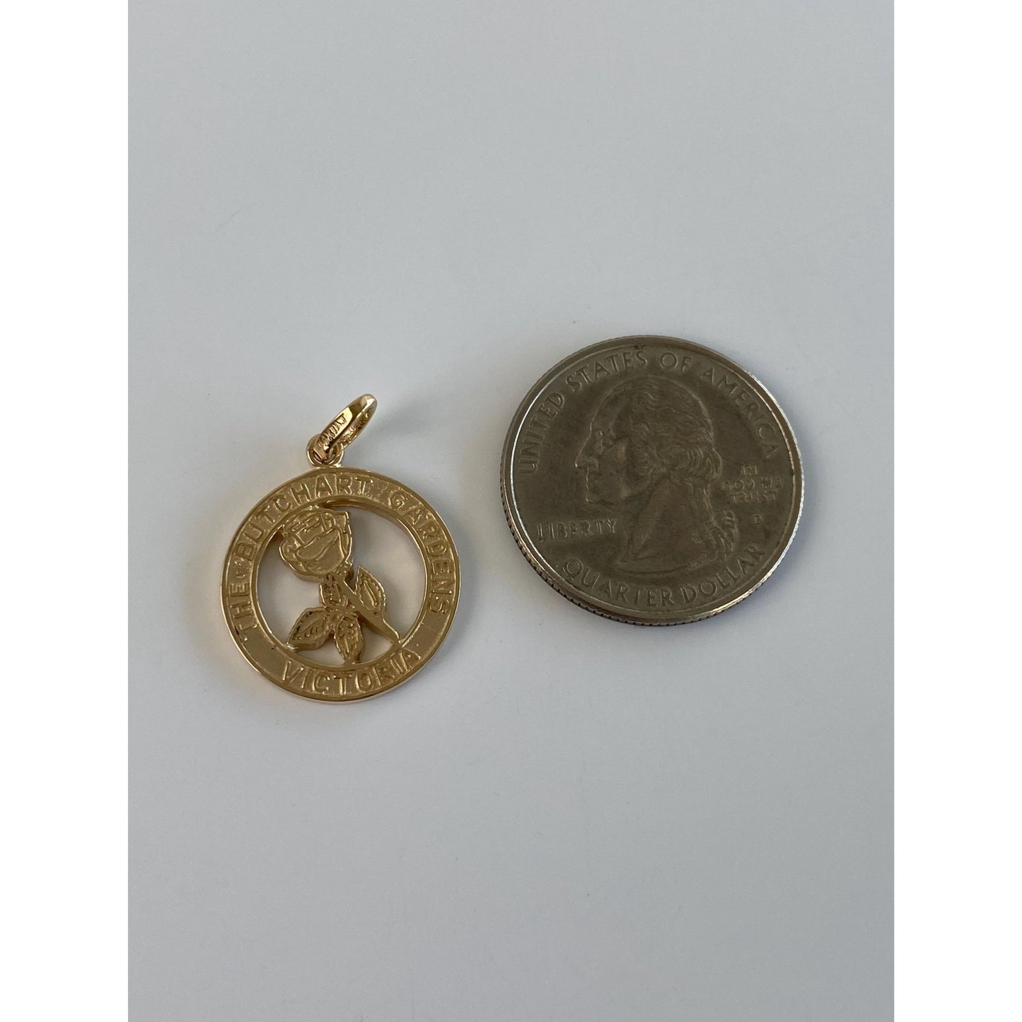 Solid 14k Yellow Gold 'The Butchart Gardens Victoria' Charm