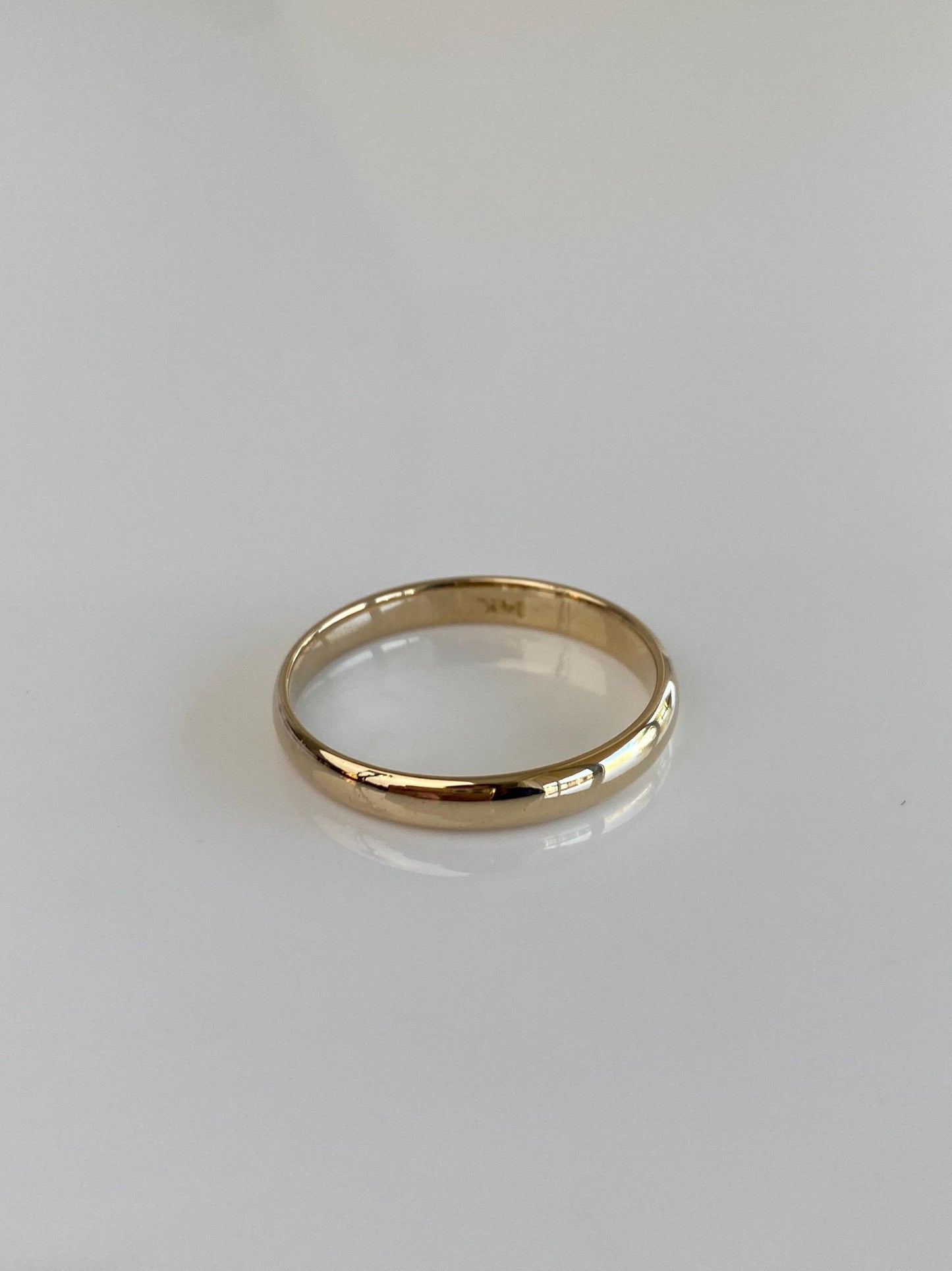 Vintage Solid 14k Yellow Gold Ring Band - Size 10.75