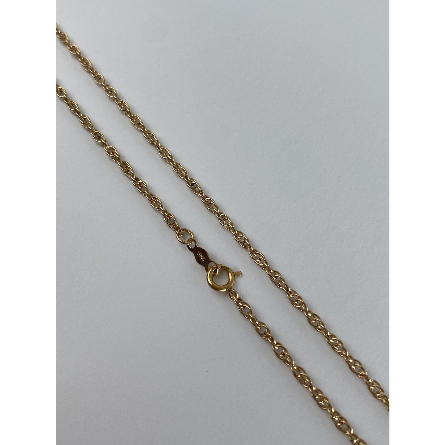 Vintage Solid 14k Yellow Gold Chain Necklace - 18.25 inches