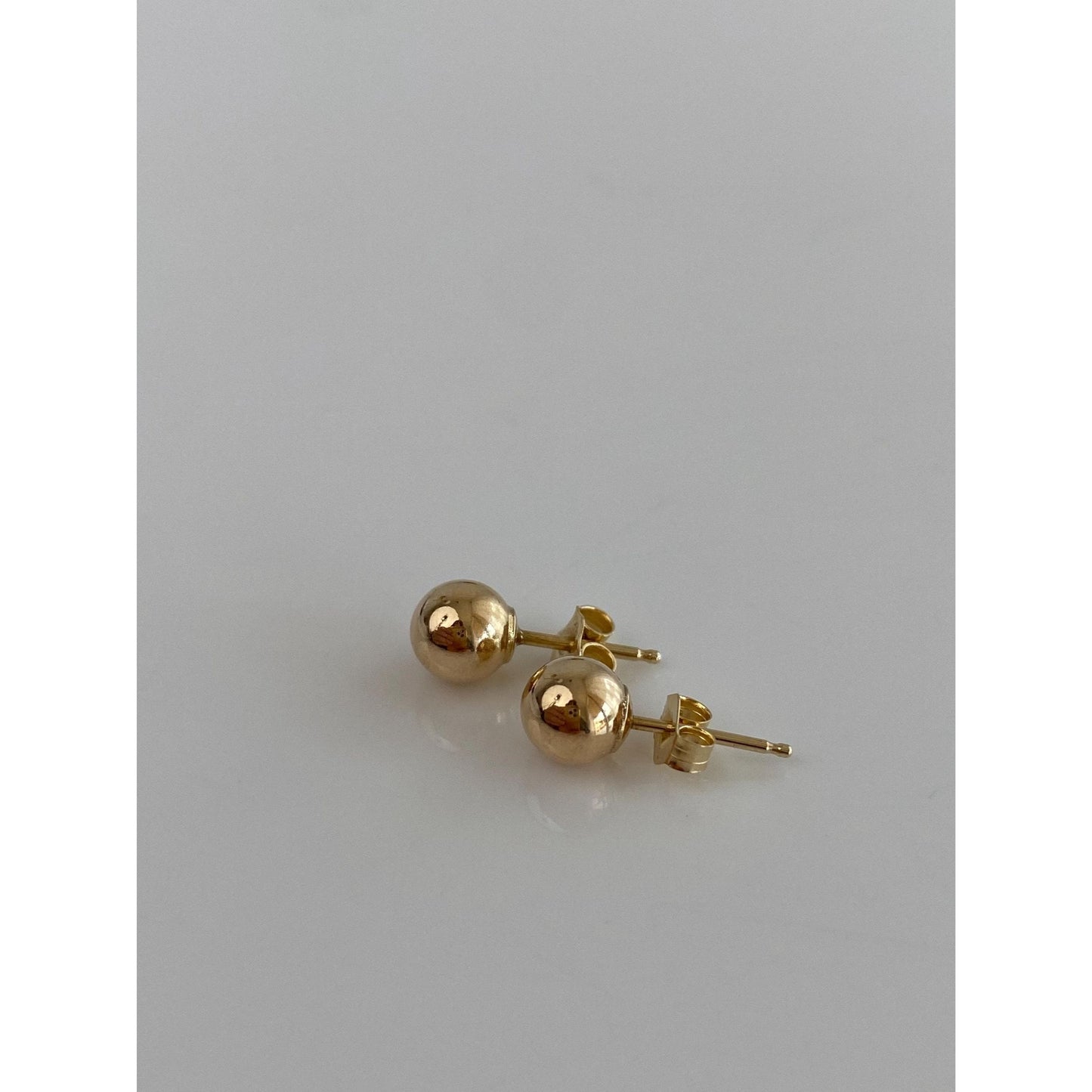 Vintage 14k Yellow Gold Ball Stud Earrings