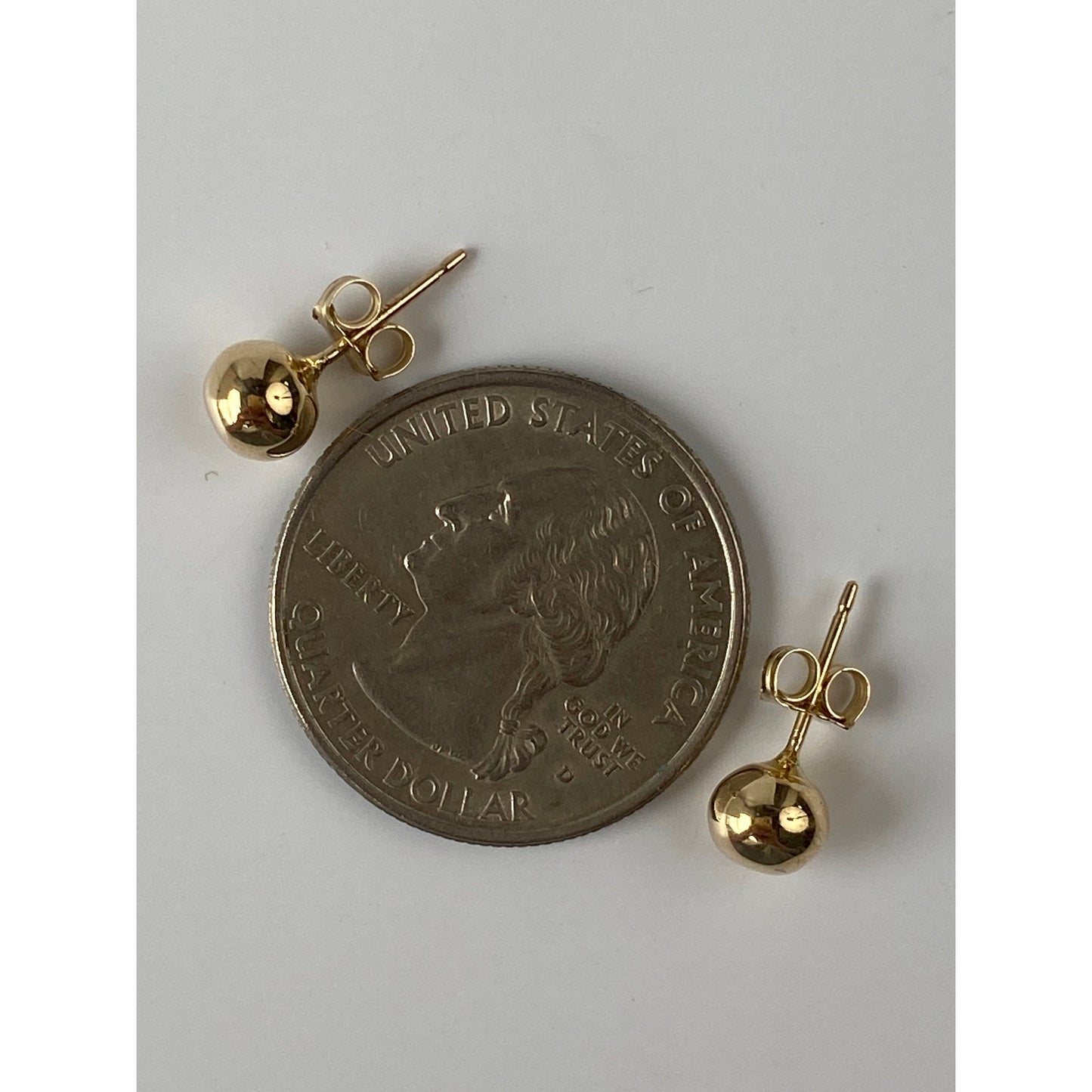 Vintage 14k Yellow Gold Ball Stud Earrings
