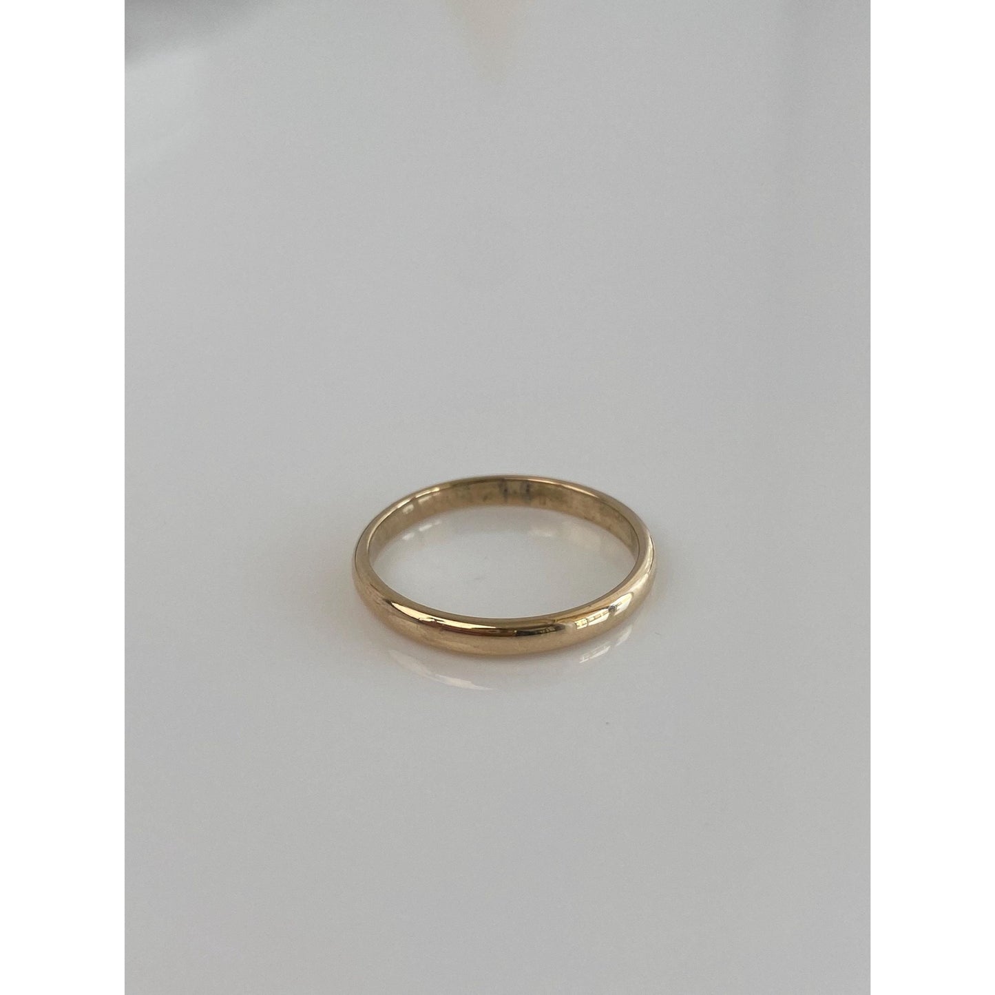 Vintage Solid 14k Yellow Gold Slim Ring Band - Size 6.25