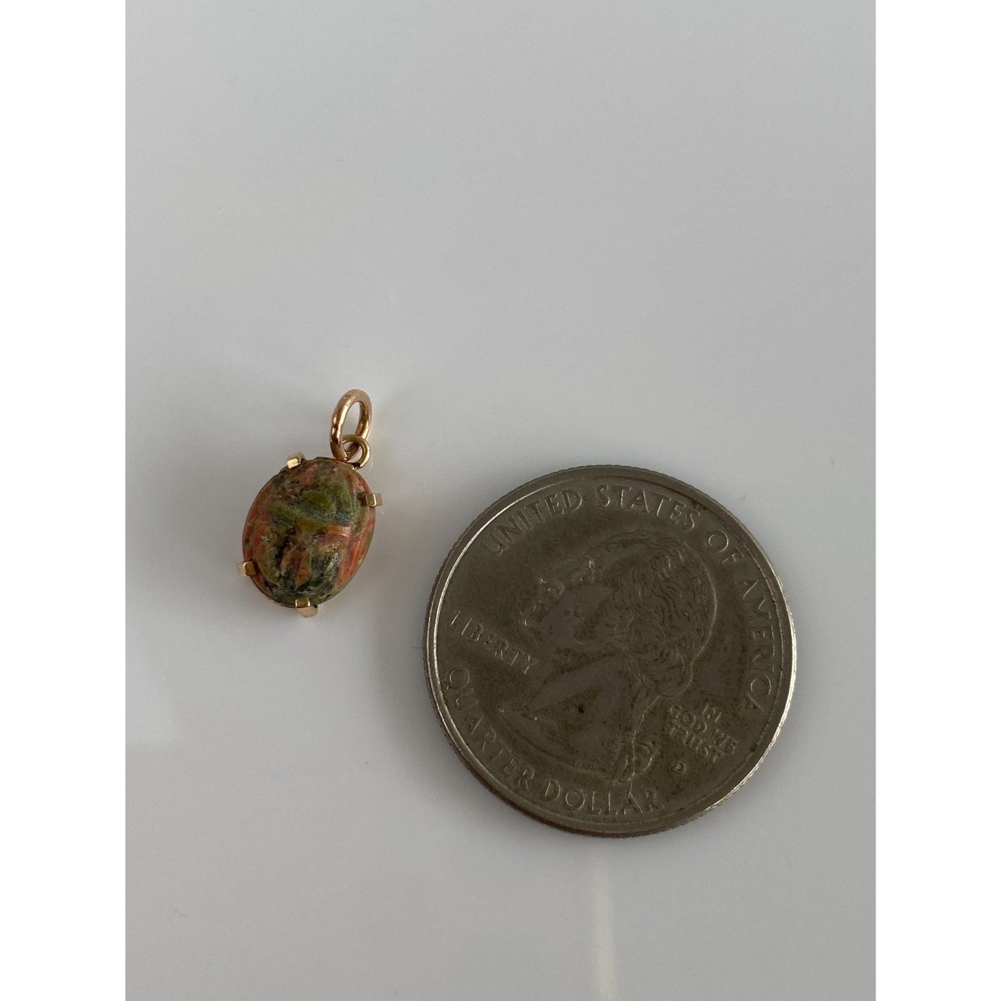 Vintage Solid 10k Yellow Gold Little Carved Agate Scarab Charm