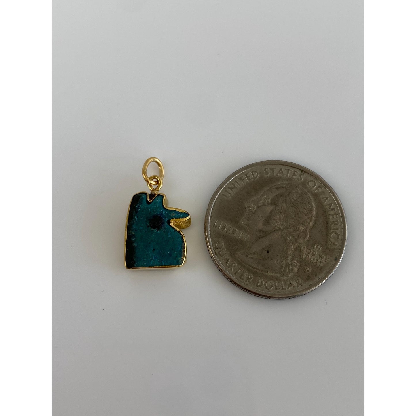 Vintage Solid 18k Yellow Gold Clay Charm