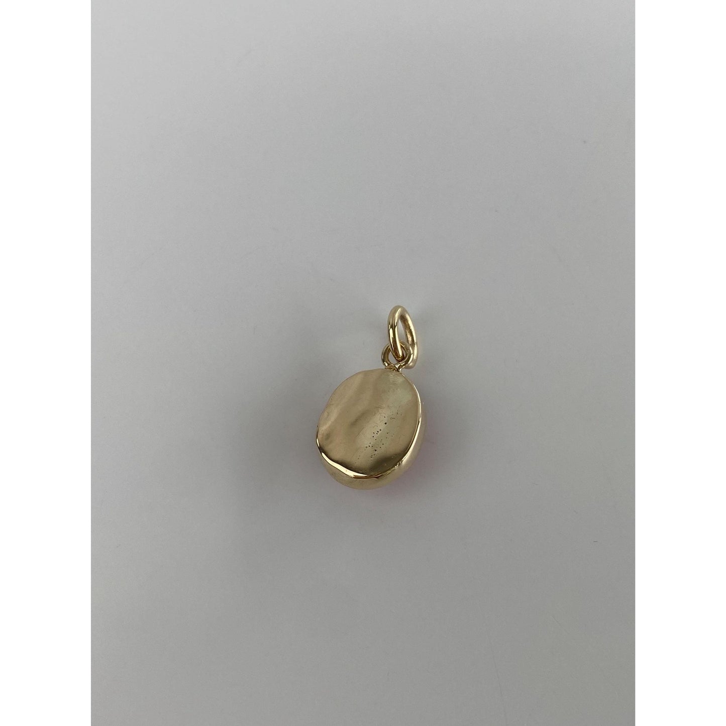 Vintage Solid 14k Yellow Gold Red Stone Charm