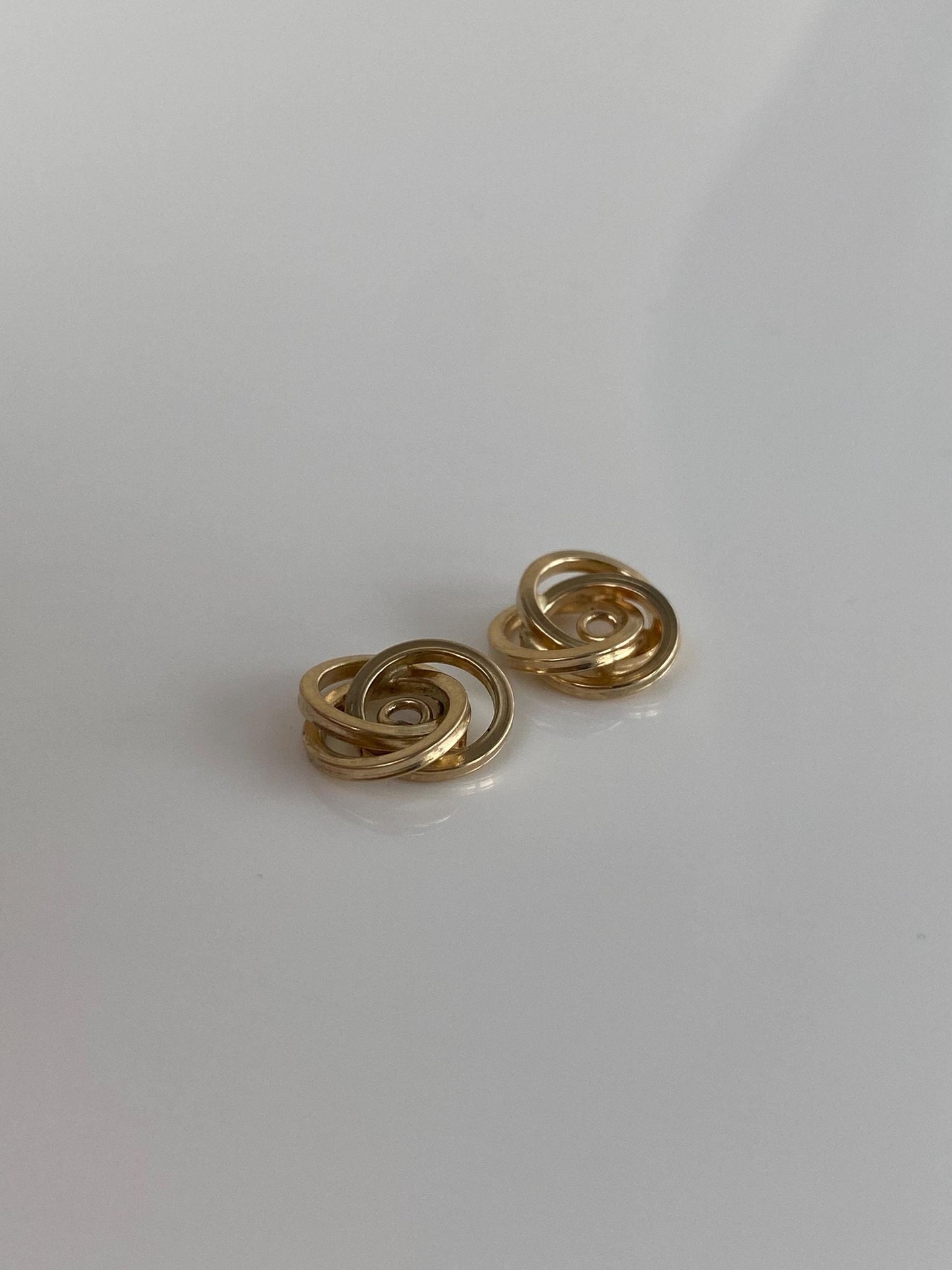 Vintage 14k Yellow Gold Knot Earring Jackets