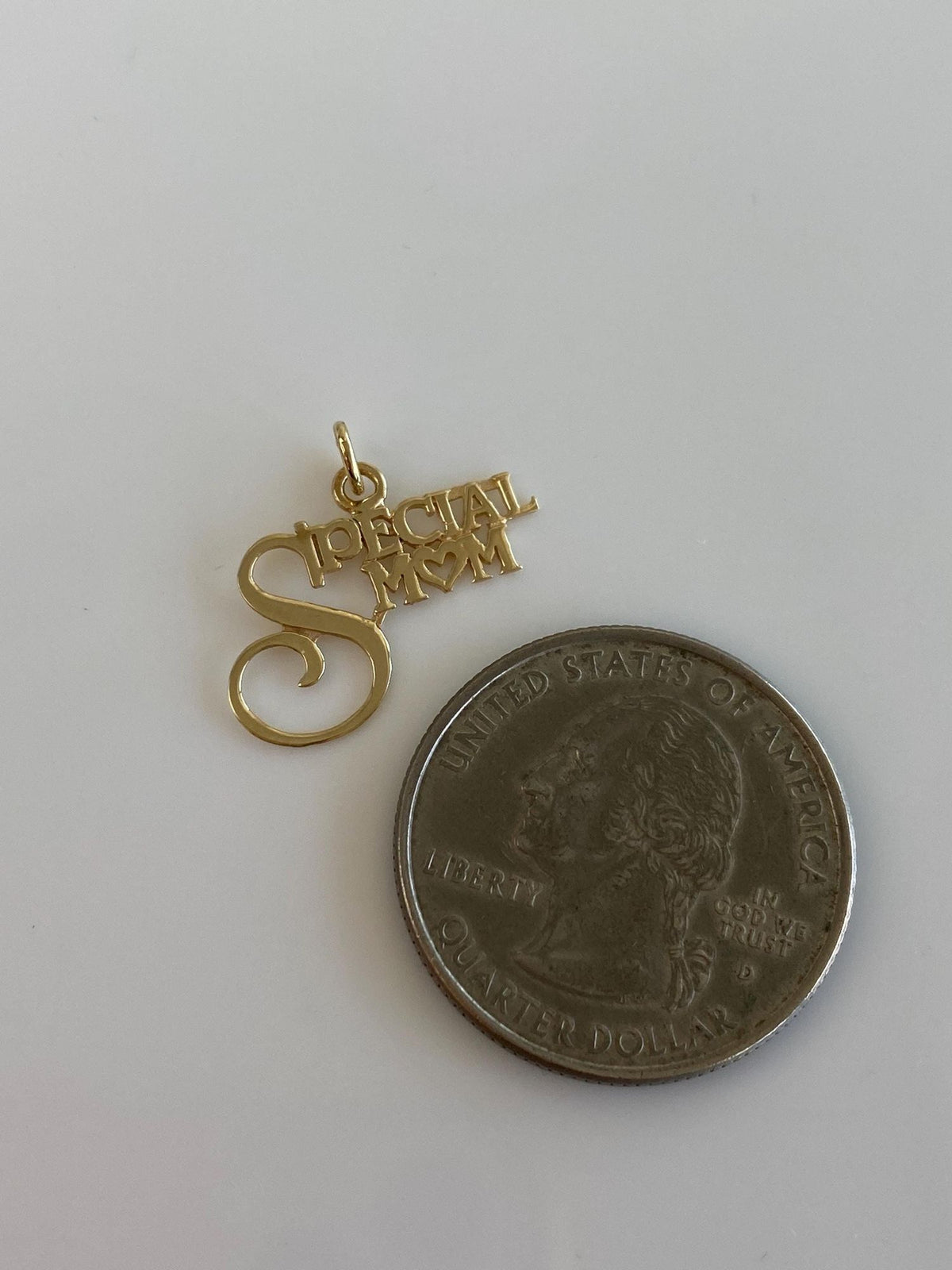 Vintage Solid 14k Yellow Gold Special Mom Charm