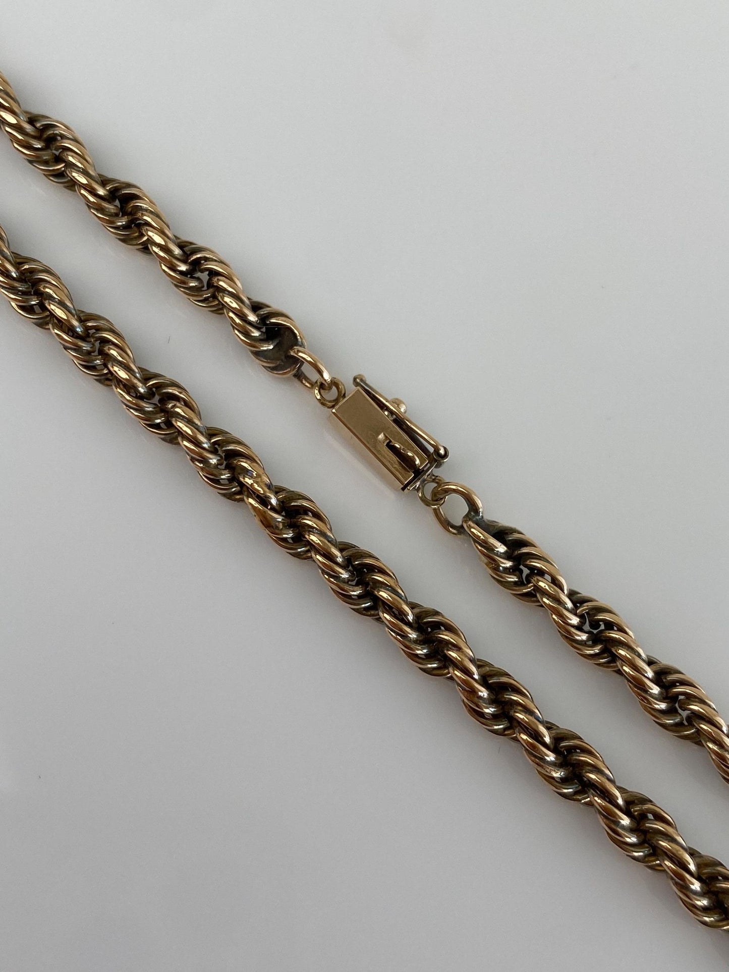 Vintage 14k Yellow Gold Rope Chain Necklace - 20 inches