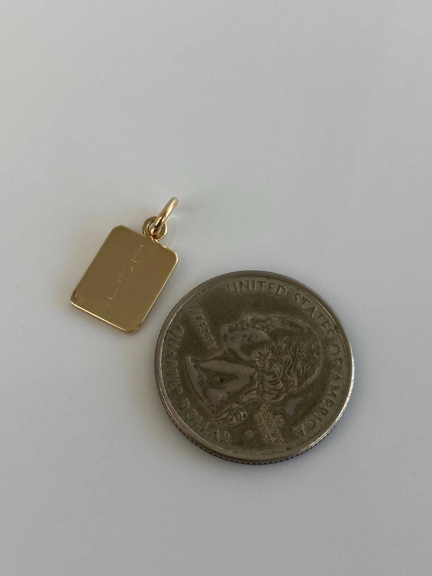 Vintage Solid 12k Yellow Gold Initial LCA Charm
