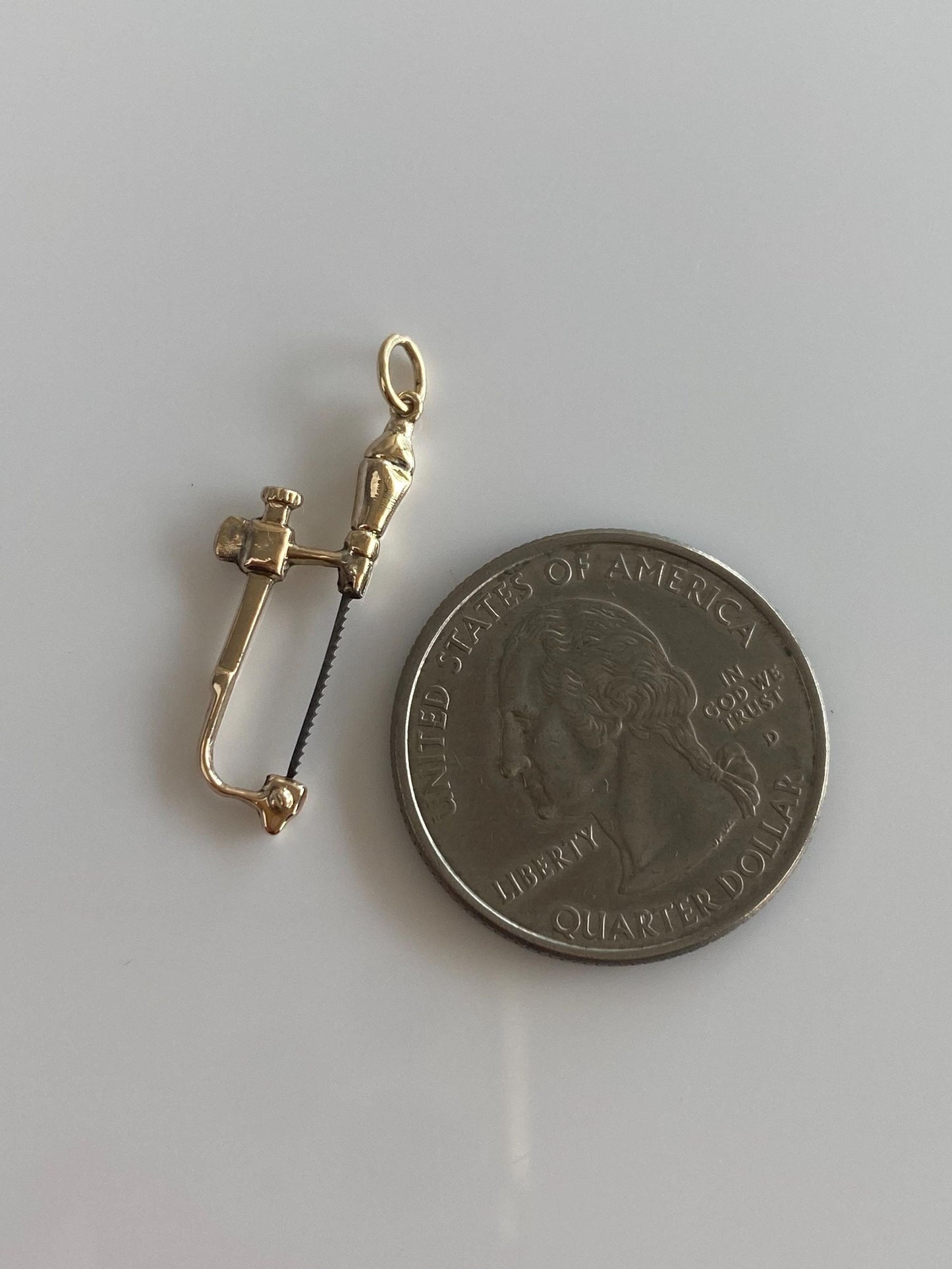 Vintage 9k Yellow Gold Jewelers' Saw Charm
