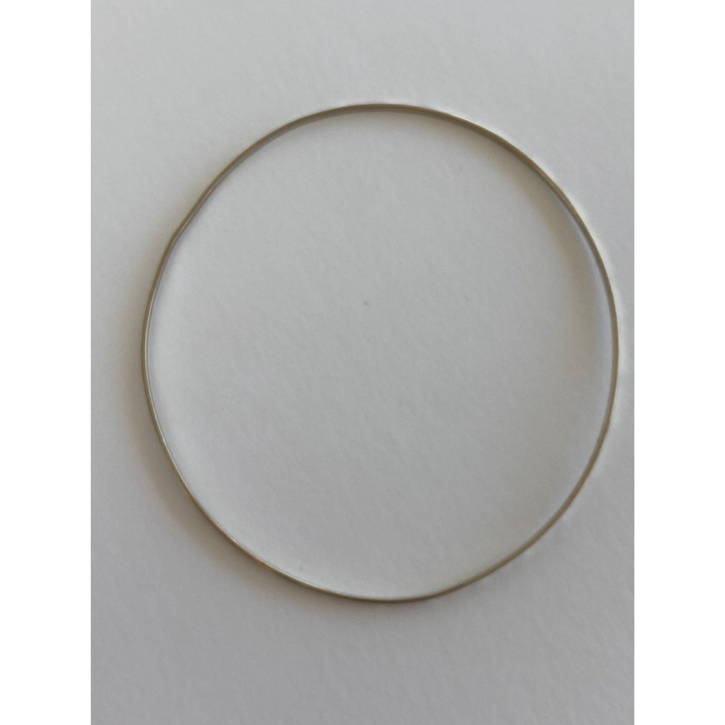 Vintage Solid 14k White Gold Thin Diamond Cut Bangle Bracelet