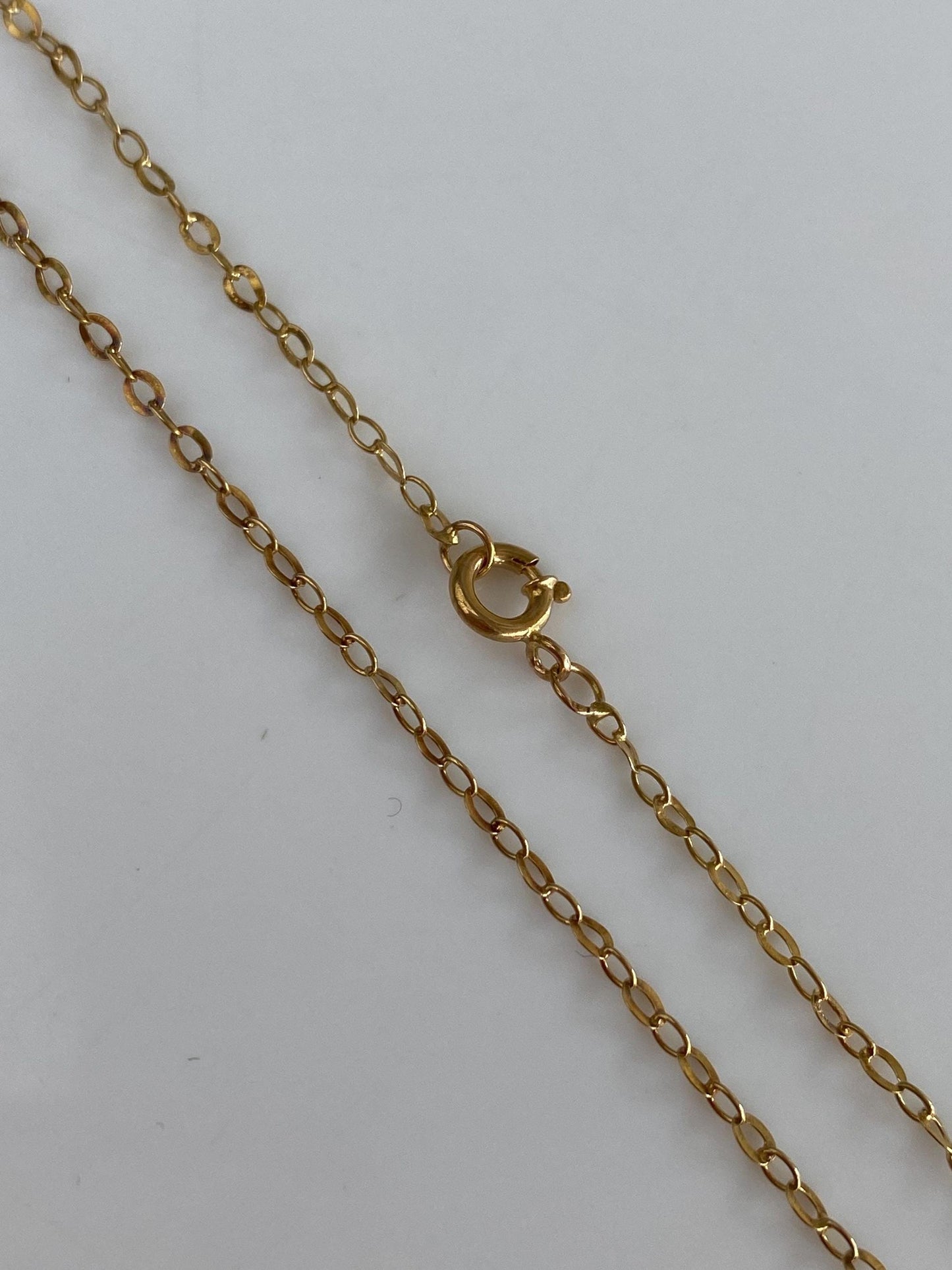 Vintage Solid 20k Yellow Gold Cable Chain Necklace - 19.75 inches