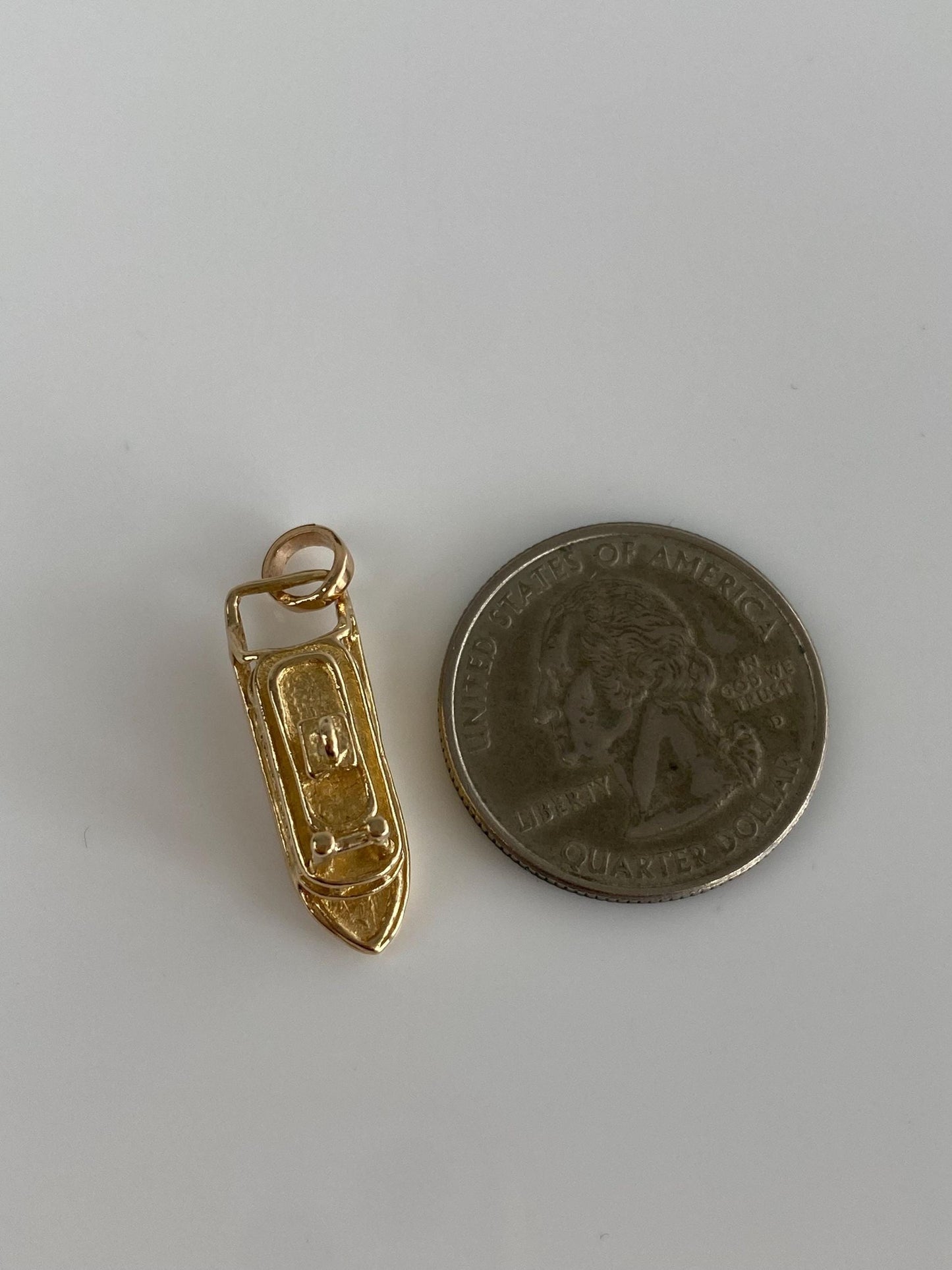 Vintage Solid 14k Yellow Gold New Orleans Tugboat Charm