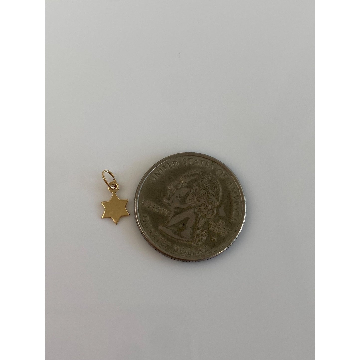 Vintage Solid 14k Yellow Gold Tiny Star Charm