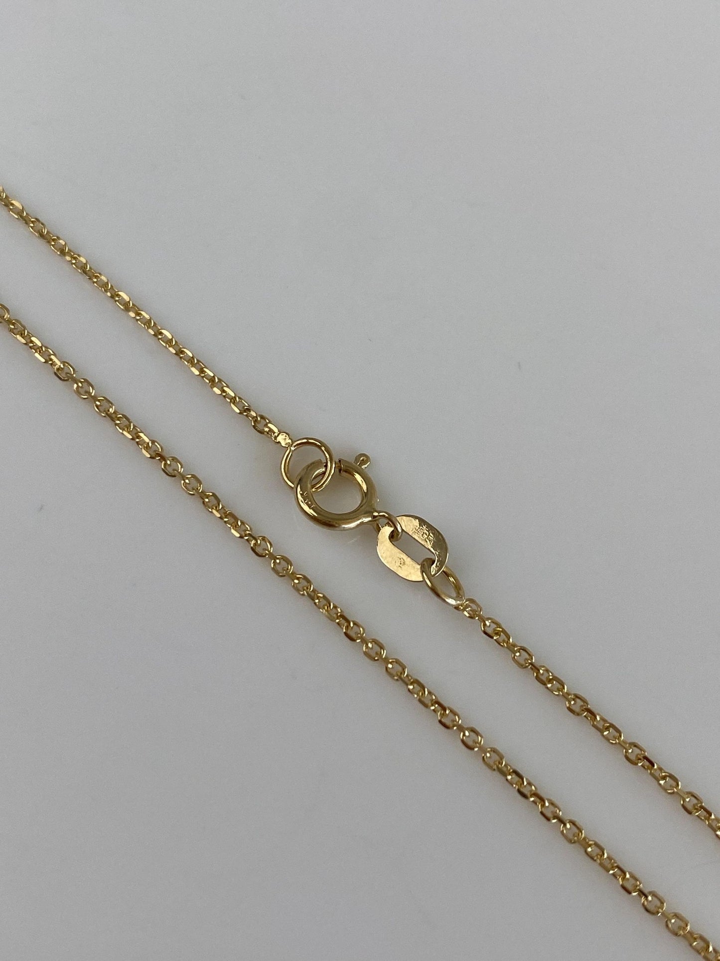 Vintage Solid 14k Yellow Gold Tight Rolo Chain Necklace - 18.5 inches