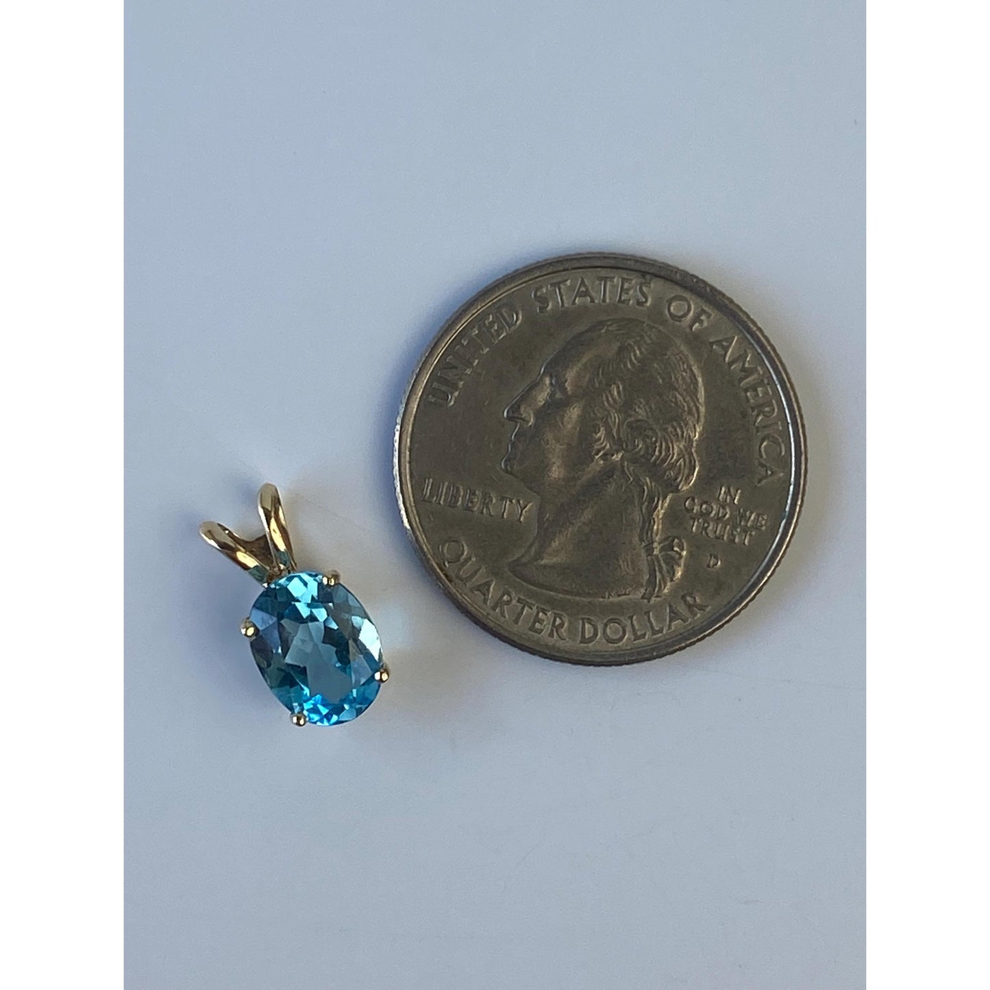 Vintage Solid 10k Yellow Gold Topaz Charm