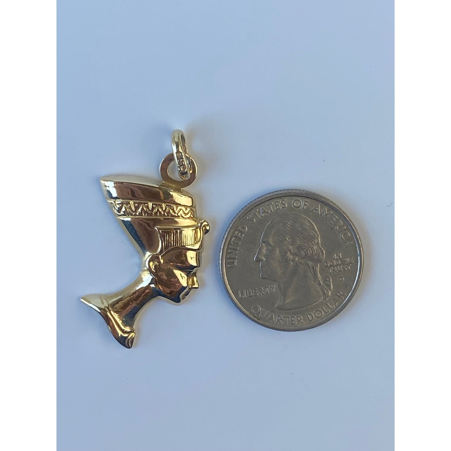 Vintage 14k Yellow Gold Egyptian Nefertiti Charm