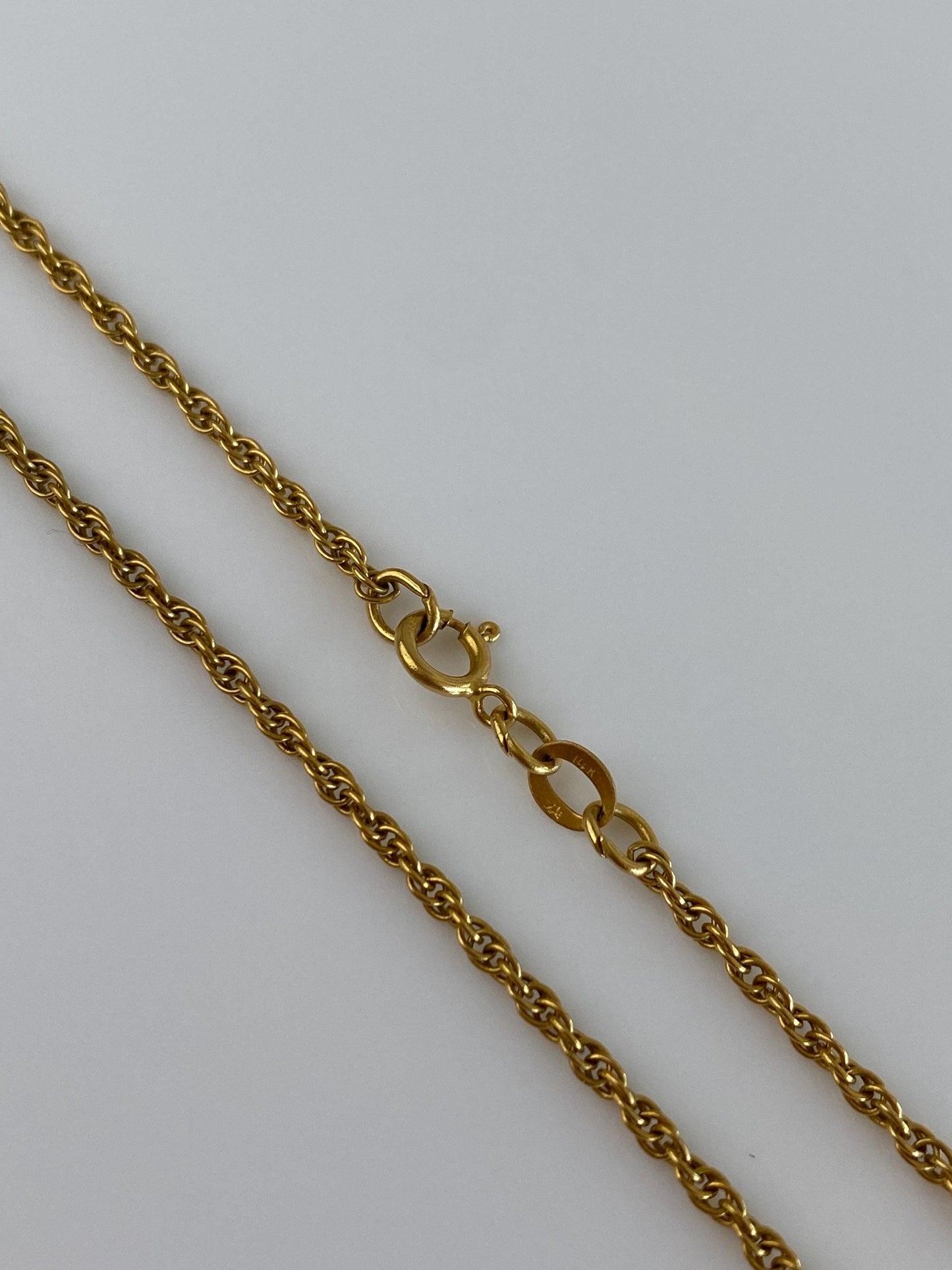 Vintage Solid 14k Yellow Gold Chain Necklace - 19.75 inches