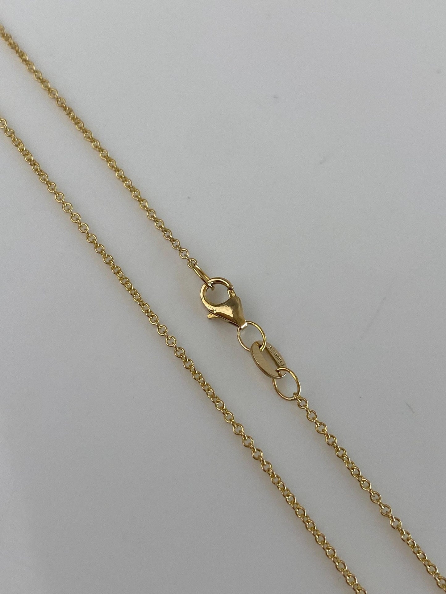 Vintage Solid 14k Yellow Gold Tight Rolo Chain Necklace - 17.75 inches