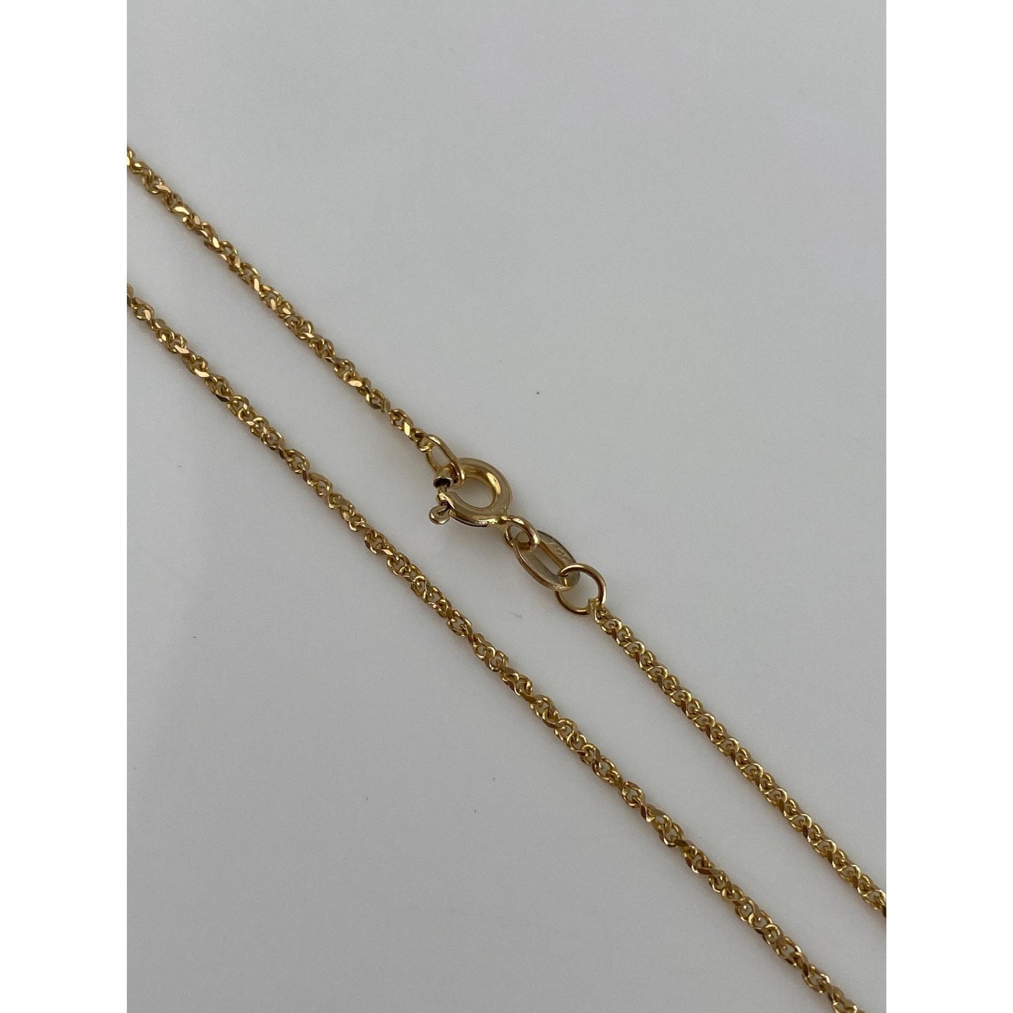 Vintage Solid 14k Yellow Gold Tight Cable Twist Chain Necklace - 18 inches