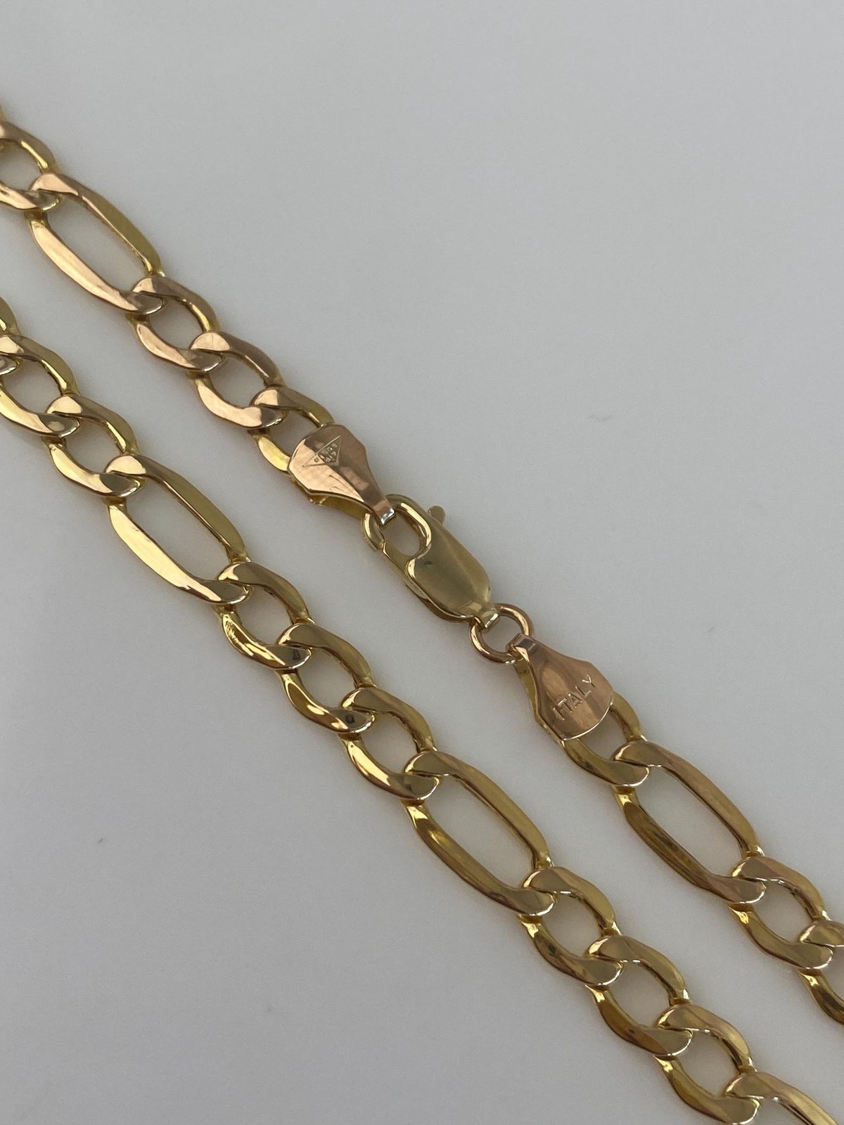 Vintage 10k Yellow Gold Figaro Chain Necklace - 24 inches