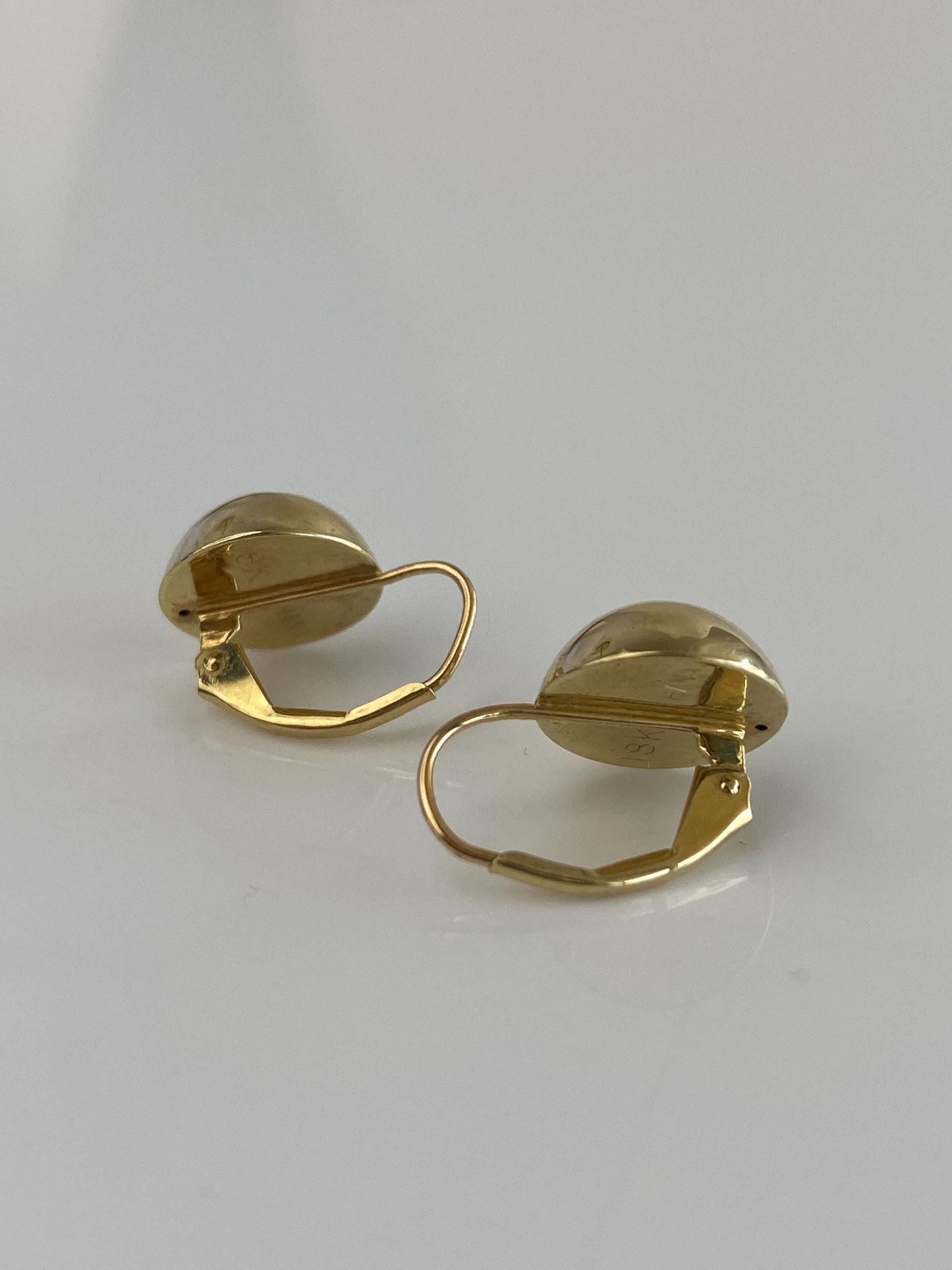Vintage 18k Yellow Gold Ball Drop Earrings