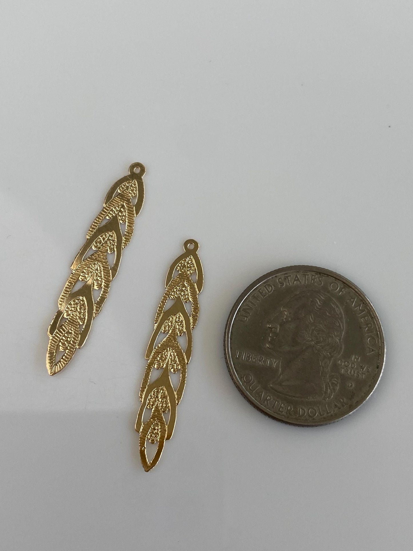 Vintage Solid 14k Yellow Gold Open Work Earring Jackets