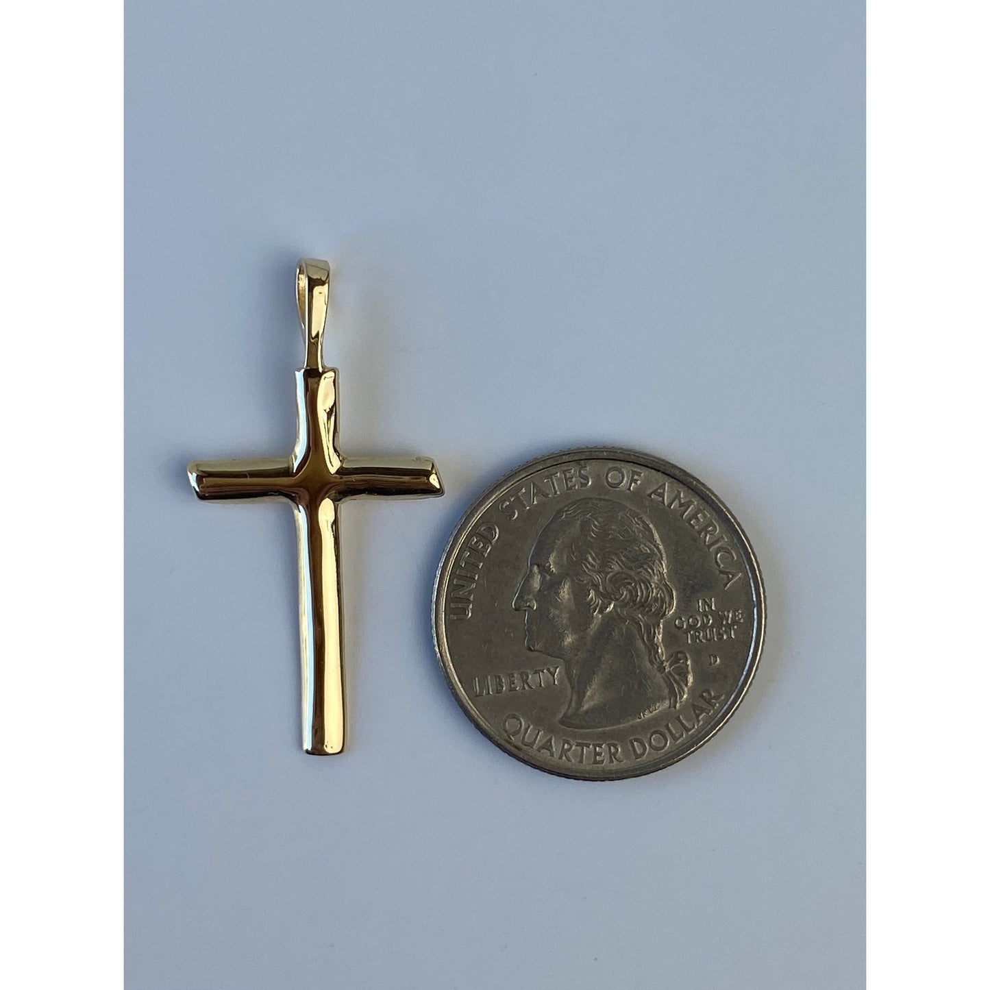 Vintage Solid 14k Yellow Gold Cross Charm