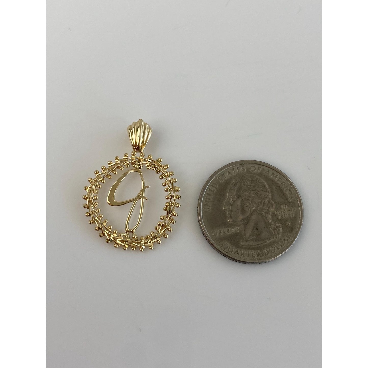 Solid 14k Yellow Gold Initial 'J' Charm