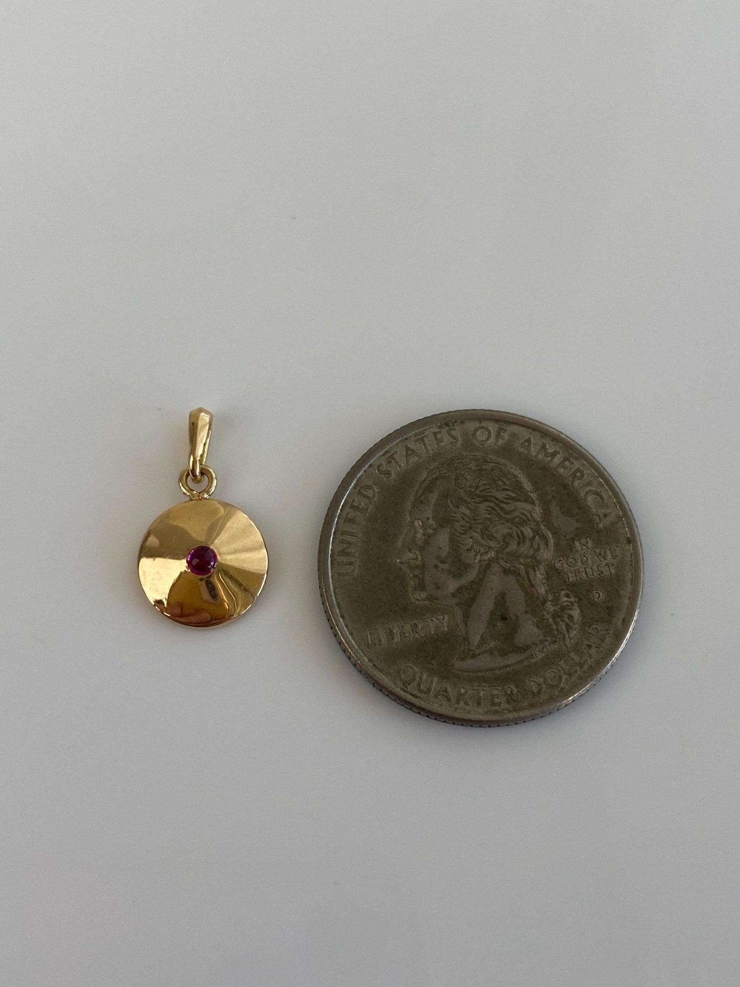 Cartier Vintage Solid 18k Yellow Gold Pink Sapphire Tie Tack Conversion Charm