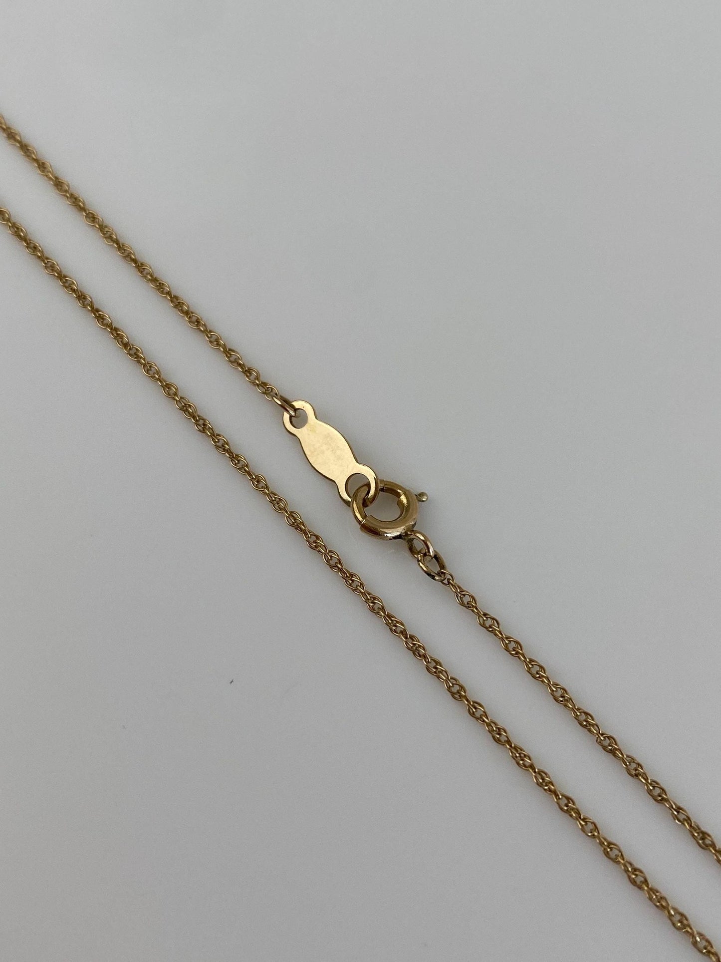 Vintage Solid 14k Yellow Gold Dainty Chain Necklace - 18.25 inches