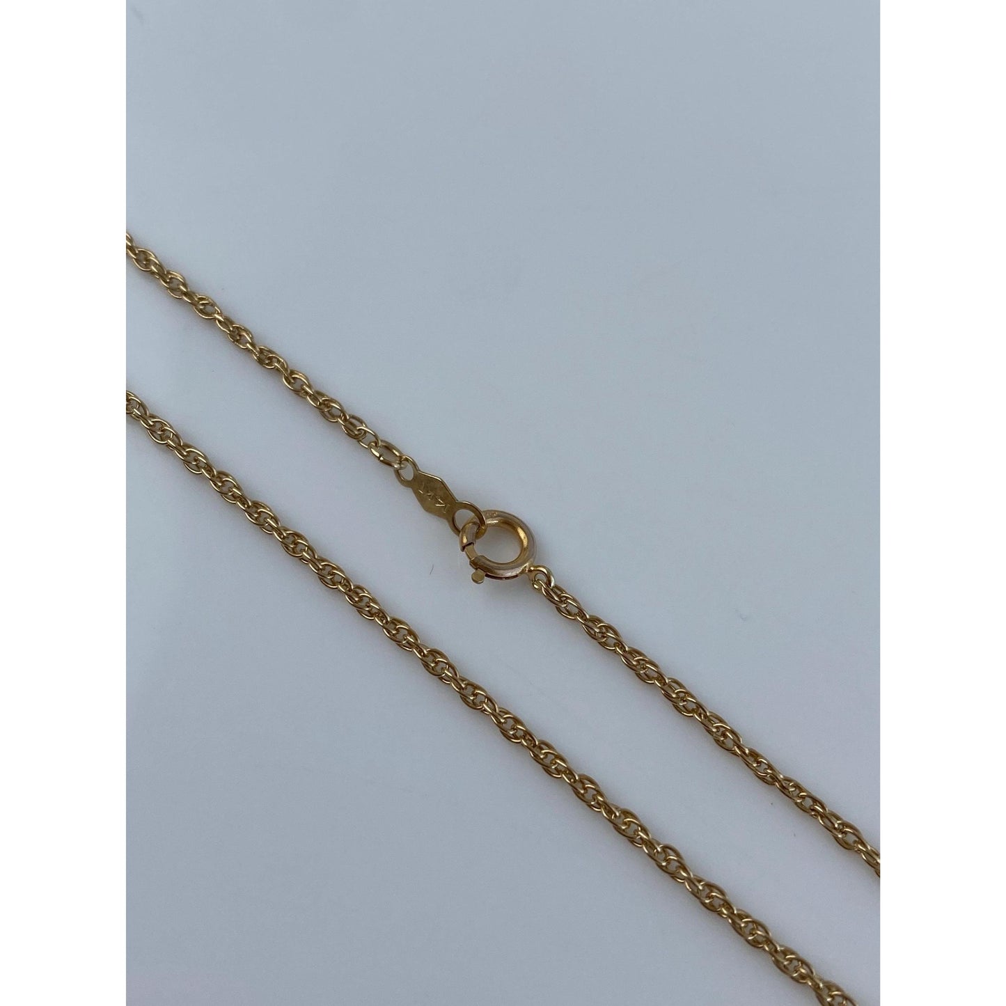 Vintage Solid 14k Yellow Gold Dainty Chain Necklace - 18.75 inches