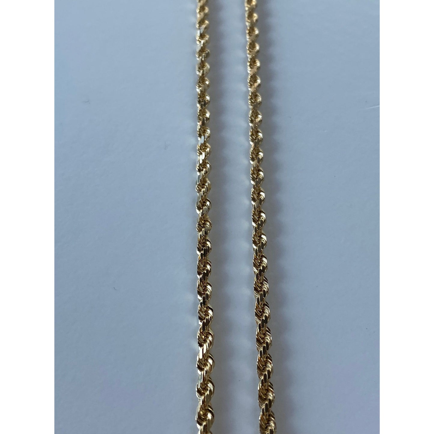 Vintage Solid 14k Yellow Gold Rope Chain Necklace - 20 inches