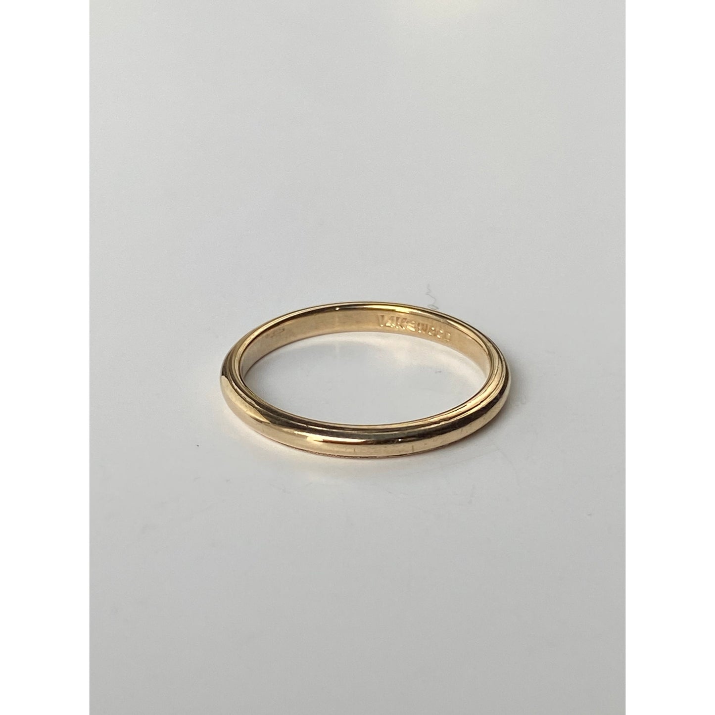 Vintage Solid 14k Yellow Gold Milgrain Ring Band - Size 5.75