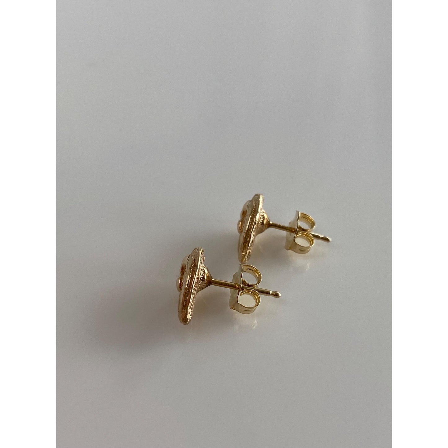 Solid 14k Yellow Gold Stud Earrings