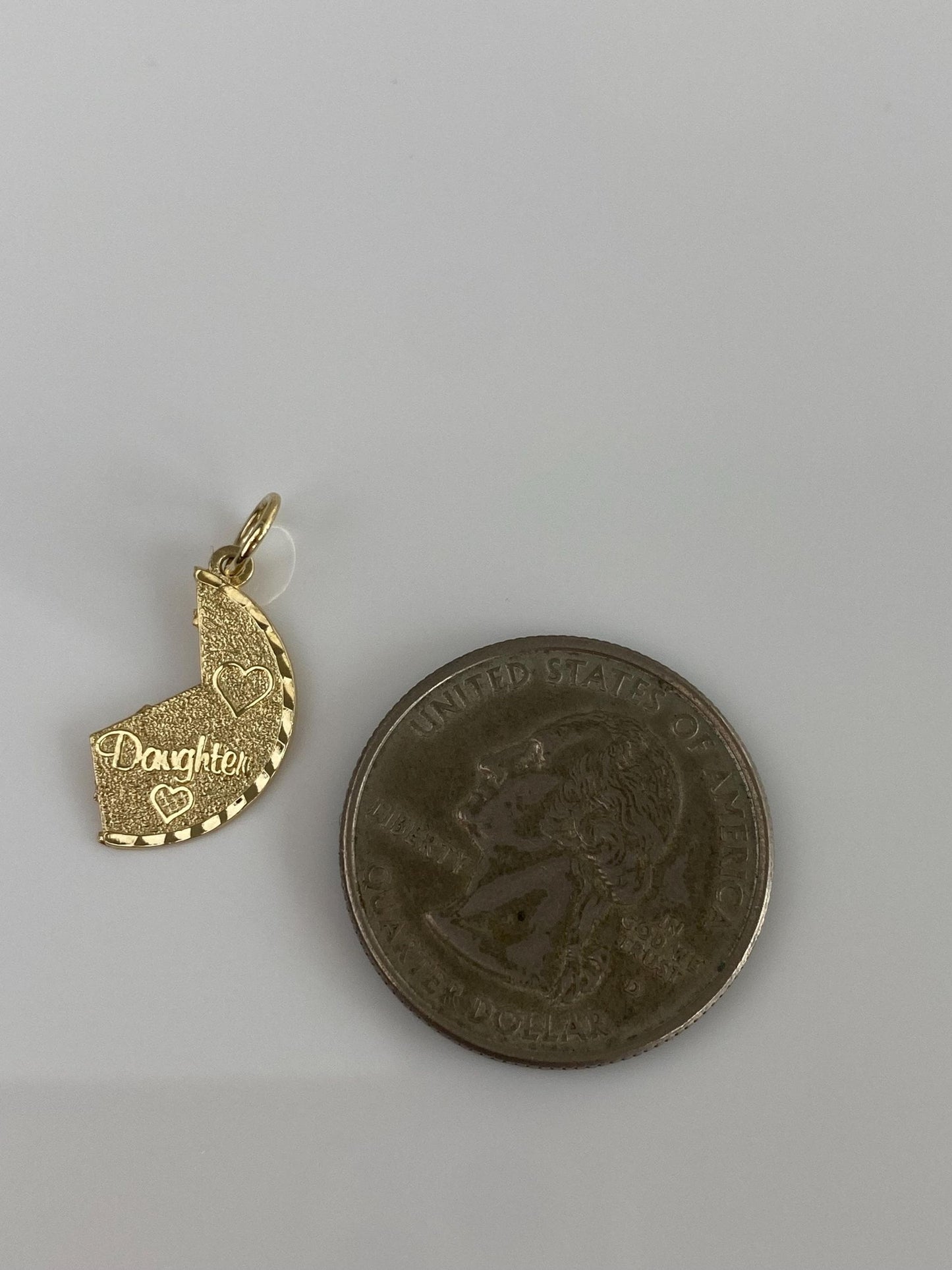 Vintage Solid 14k Yellow Gold Daughter Charm