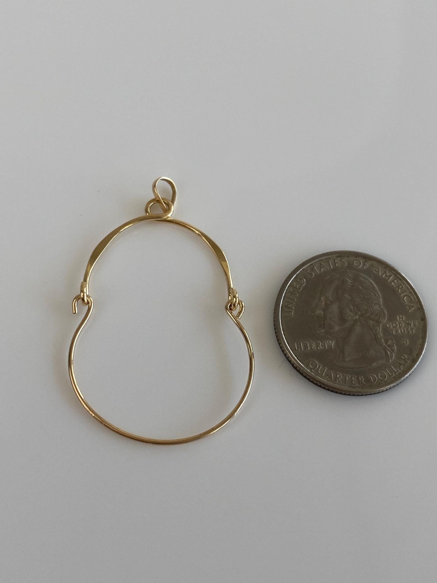 Vintage Solid 14k Yellow Gold Charm Holder Charm
