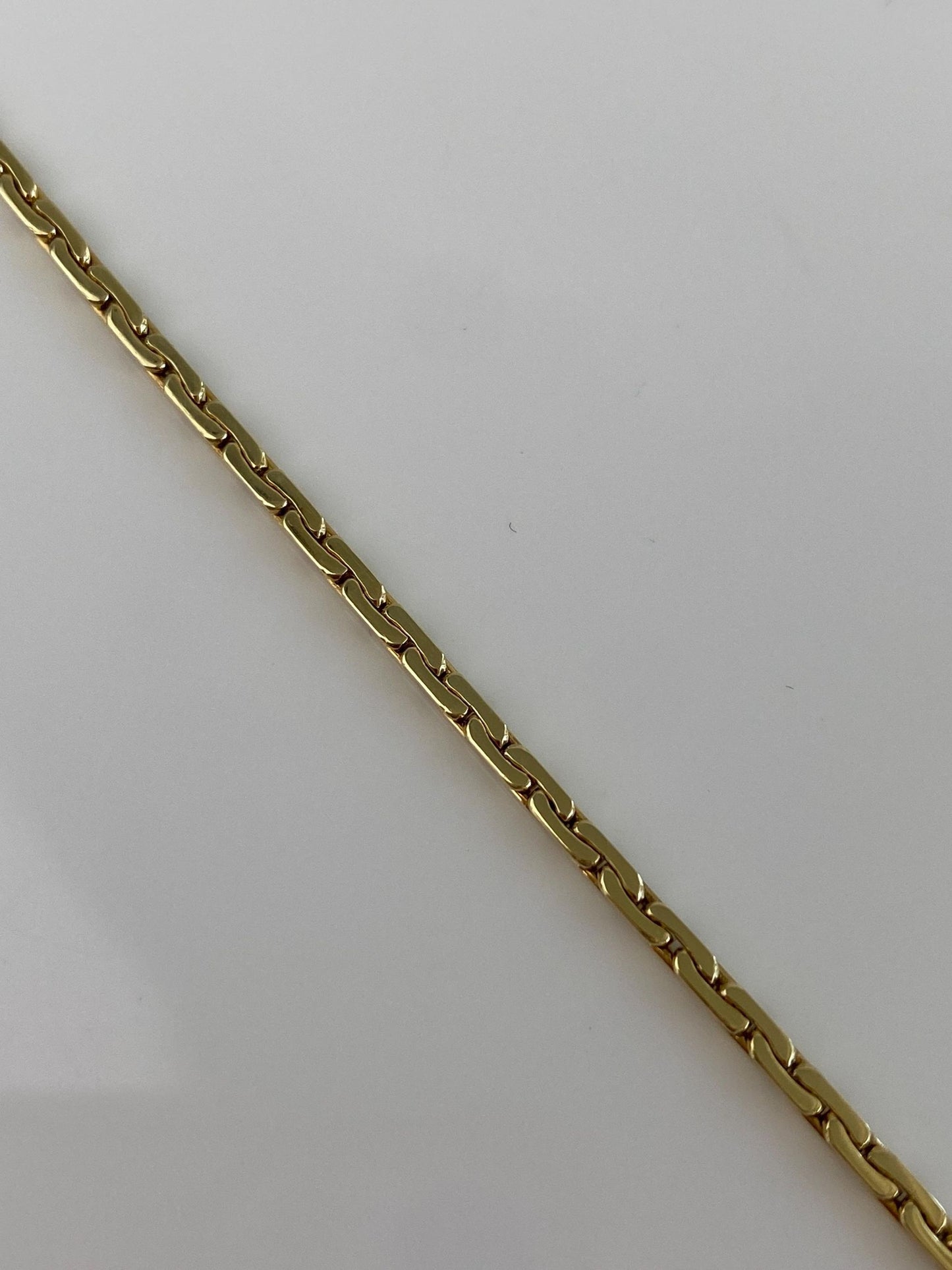Vintage Solid 14k Yellow Gold C Link Chain Bracelet - 7 inches