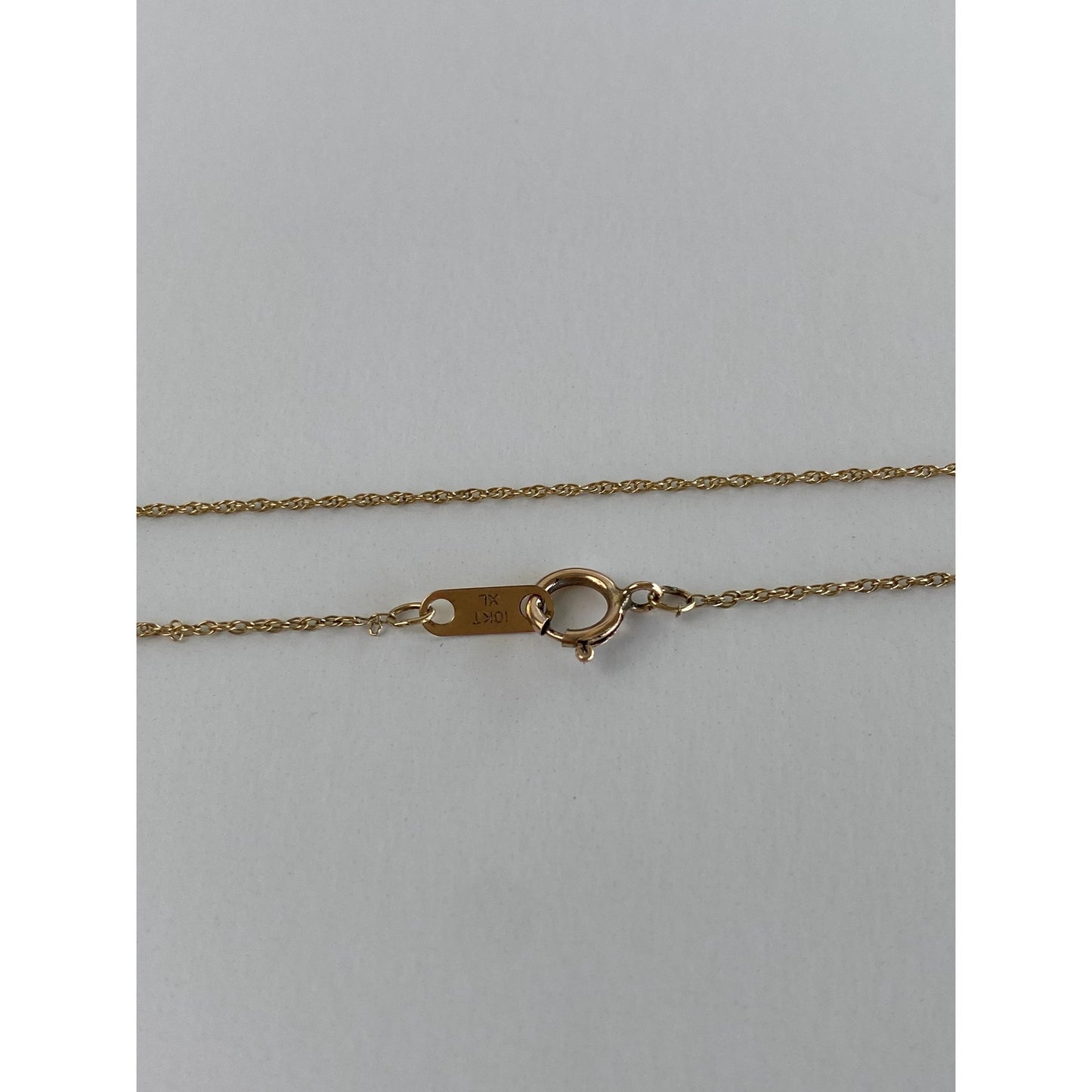 Vintage Solid 10k Yellow Gold Dainty Chain Necklace - 18 inches